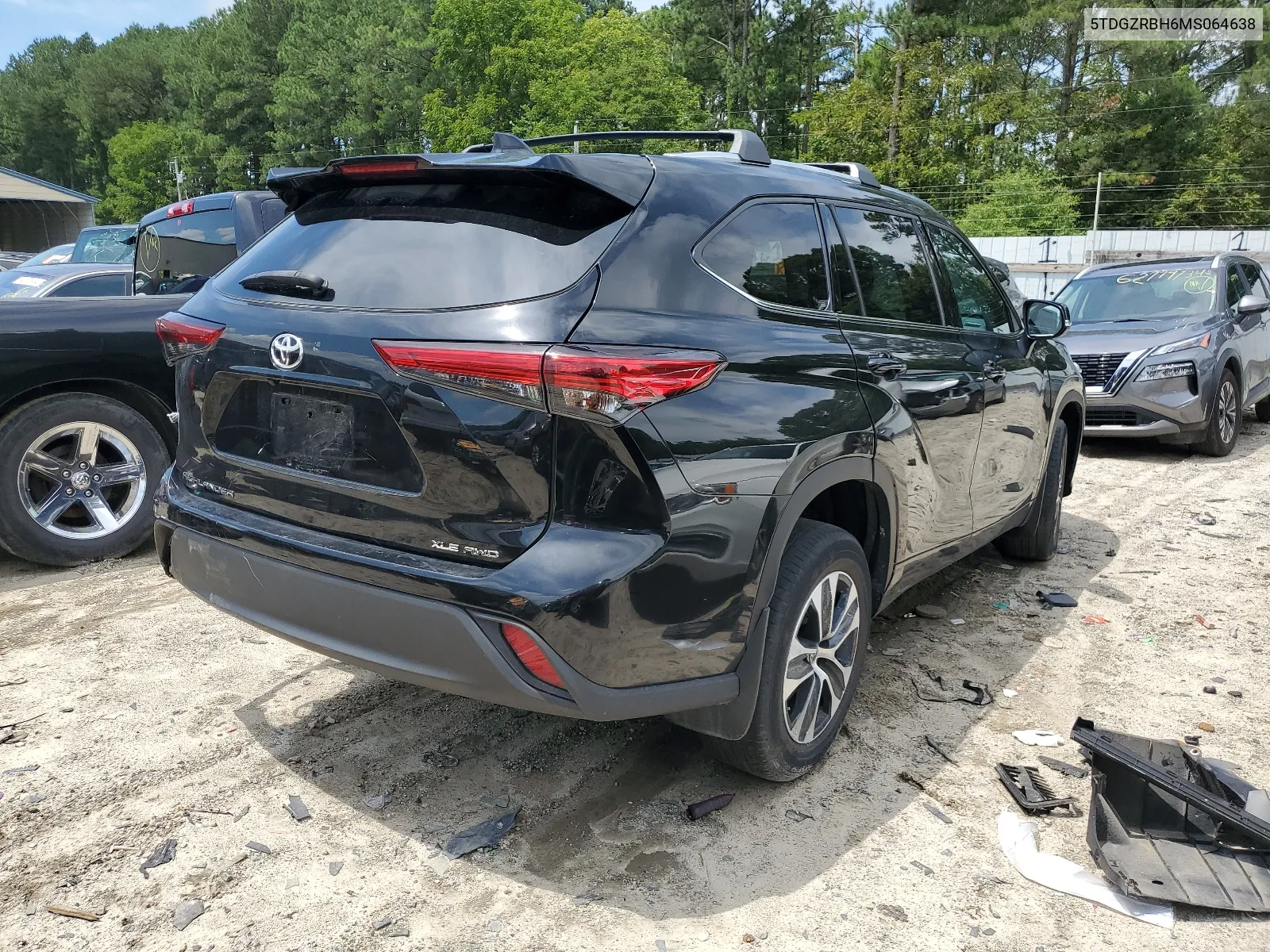 2021 Toyota Highlander Xle VIN: 5TDGZRBH6MS064638 Lot: 64162024