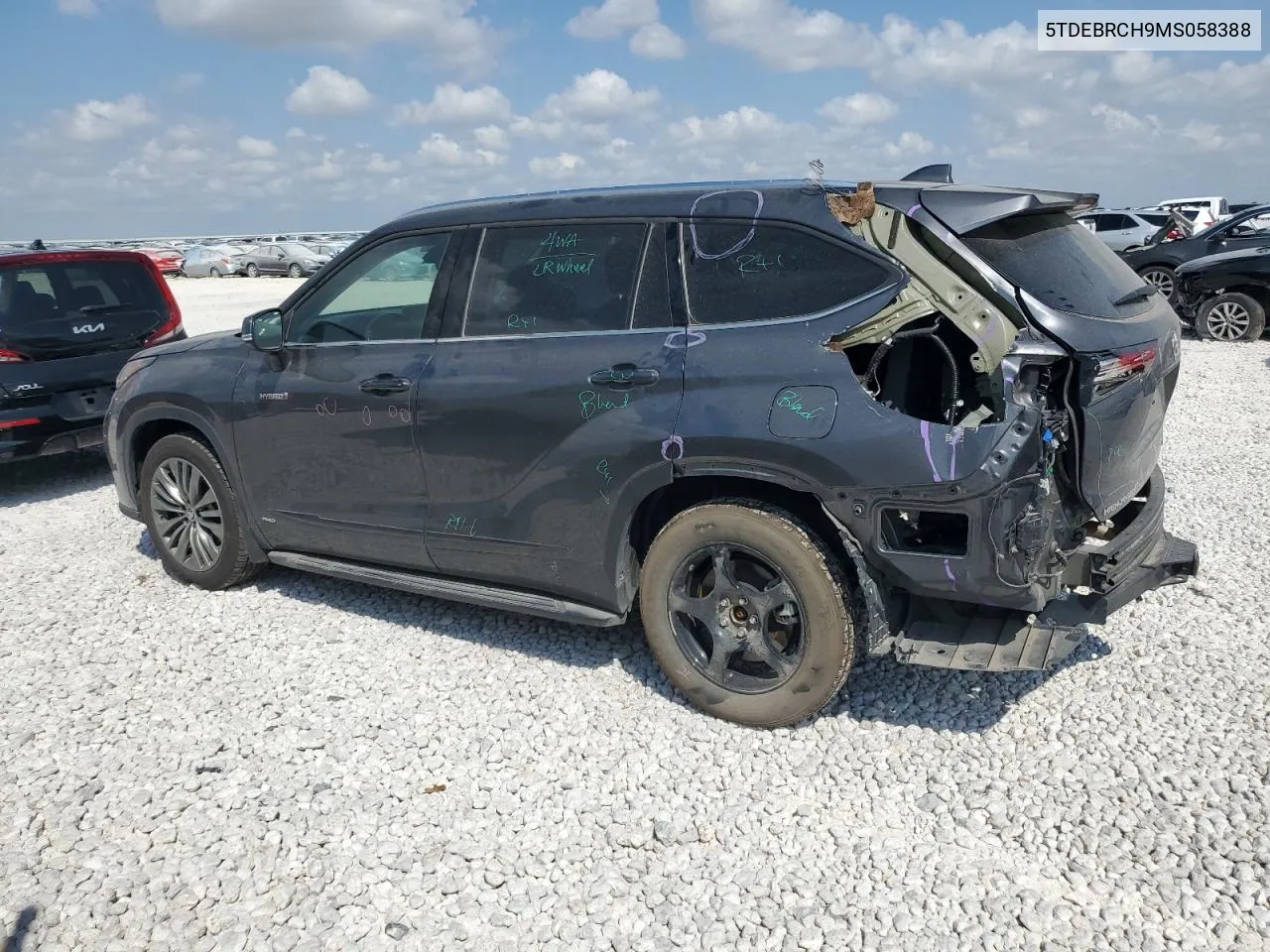 5TDEBRCH9MS058388 2021 Toyota Highlander Hybrid Platinum