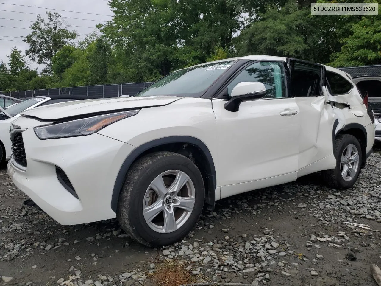 2021 Toyota Highlander L VIN: 5TDCZRBH1MS533620 Lot: 66546464