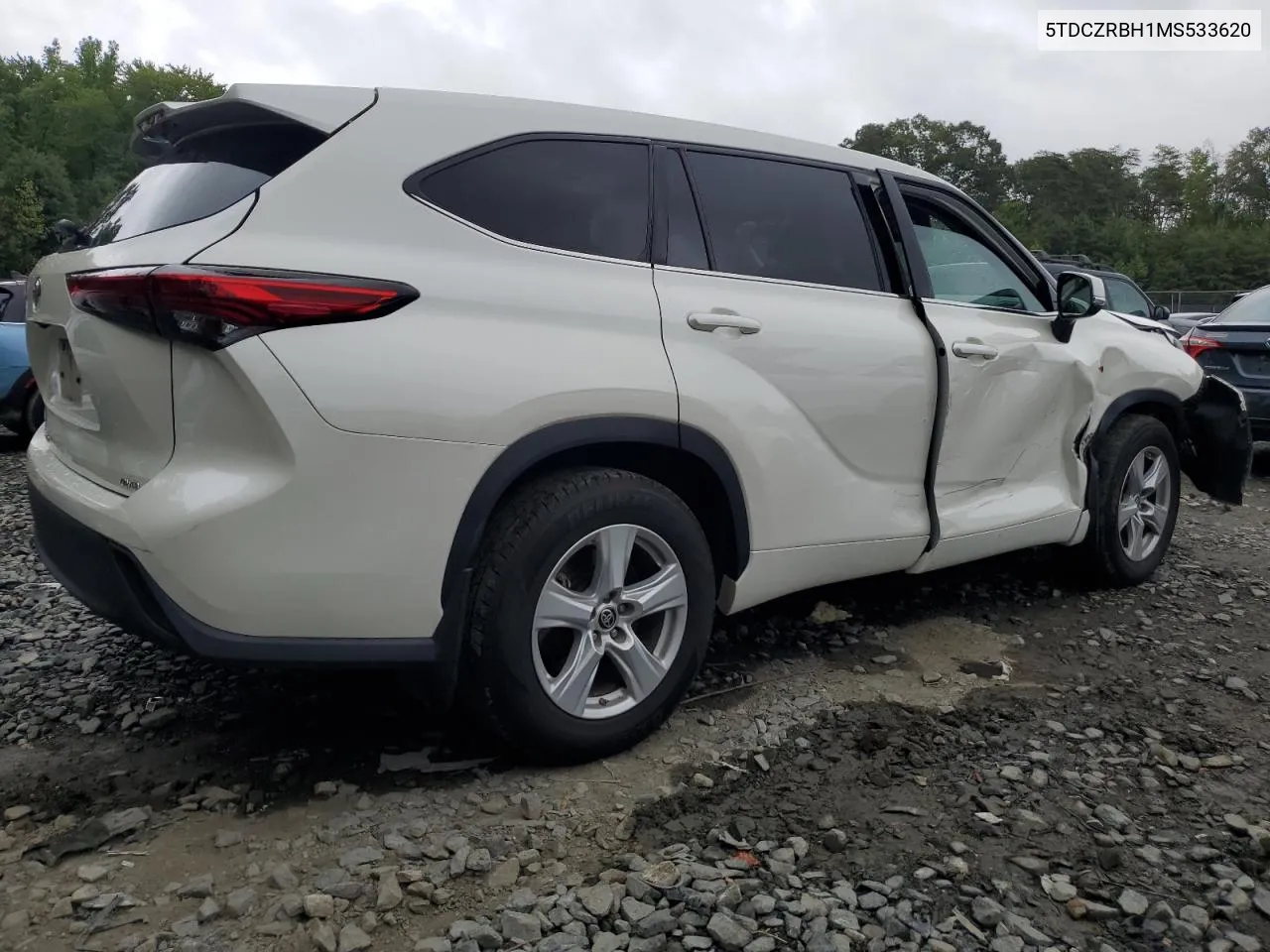 2021 Toyota Highlander L VIN: 5TDCZRBH1MS533620 Lot: 66546464