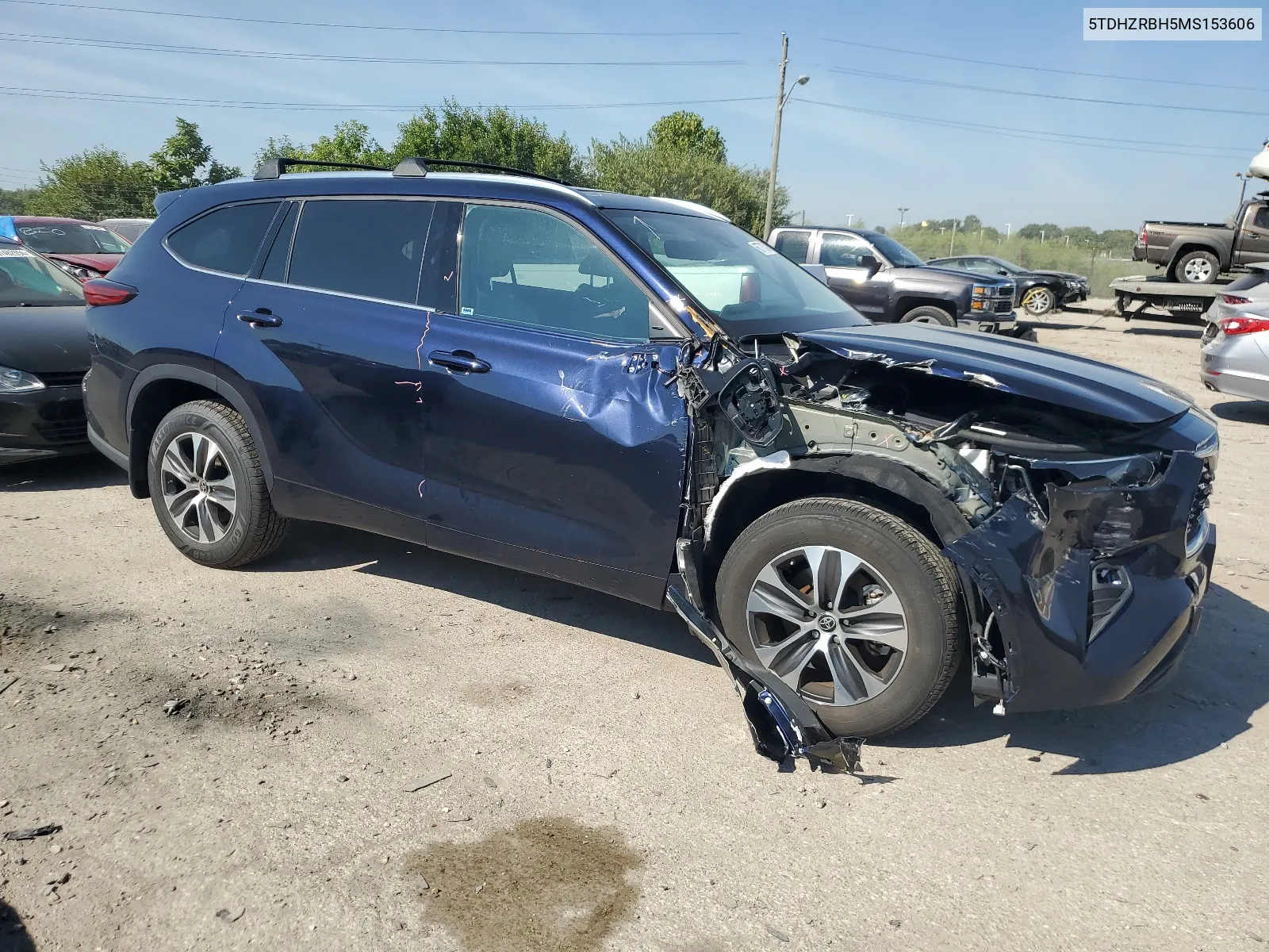 2021 Toyota Highlander Xle VIN: 5TDHZRBH5MS153606 Lot: 66771524