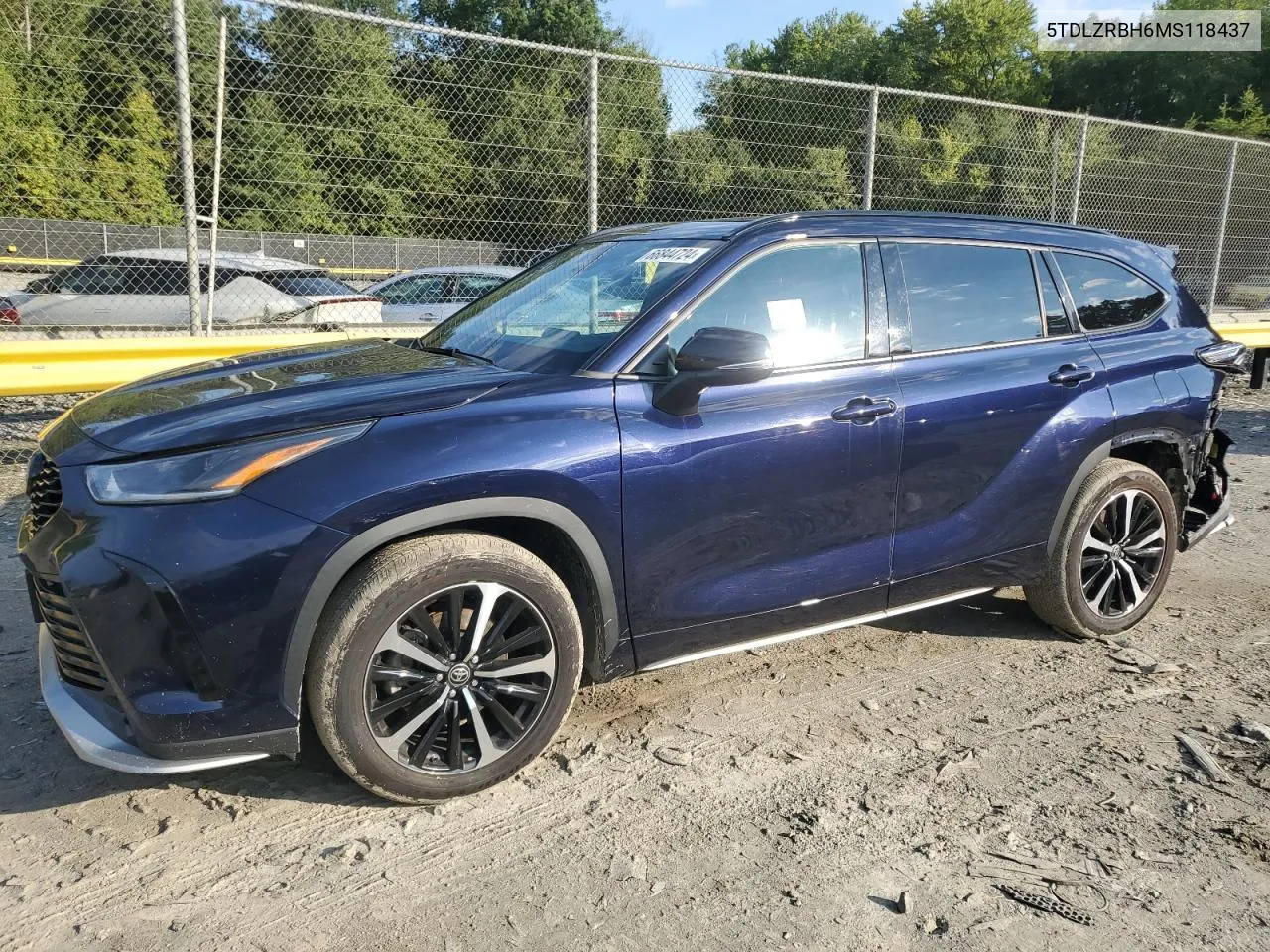 2021 Toyota Highlander Xse VIN: 5TDLZRBH6MS118437 Lot: 66844724