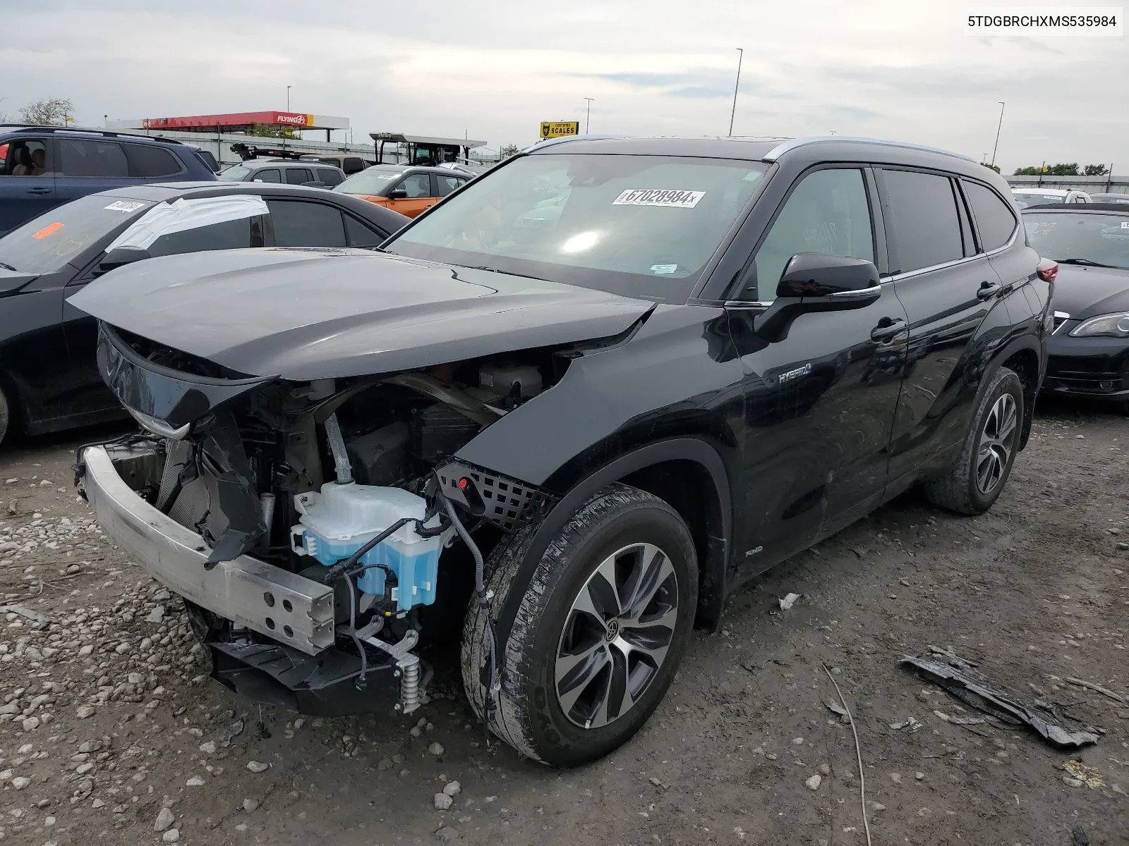 5TDGBRCHXMS535984 2021 Toyota Highlander Hybrid Xle