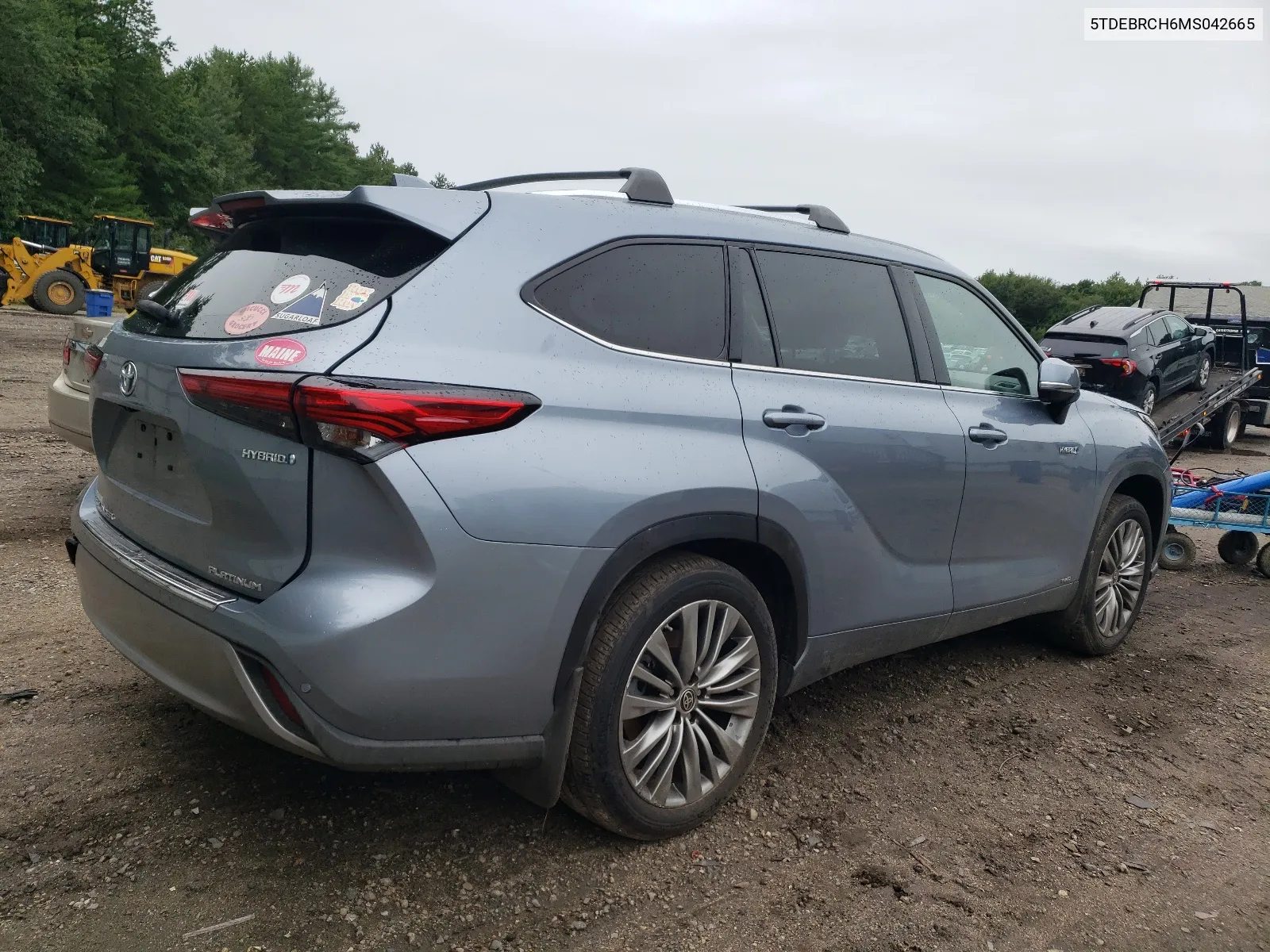 2021 Toyota Highlander Hybrid Platinum VIN: 5TDEBRCH6MS042665 Lot: 67141354