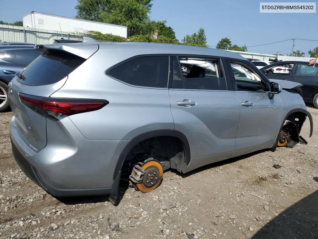 2021 Toyota Highlander Xle VIN: 5TDGZRBH8MS545202 Lot: 68241244