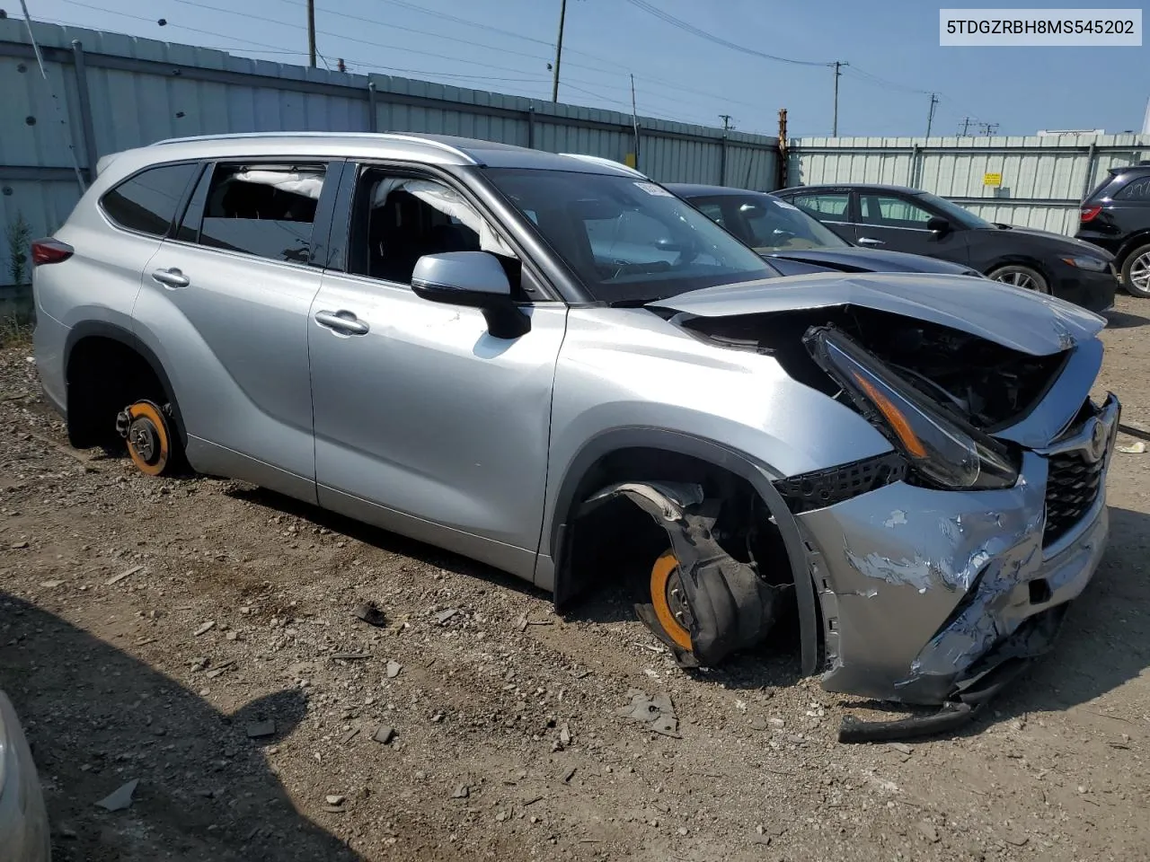 2021 Toyota Highlander Xle VIN: 5TDGZRBH8MS545202 Lot: 68241244