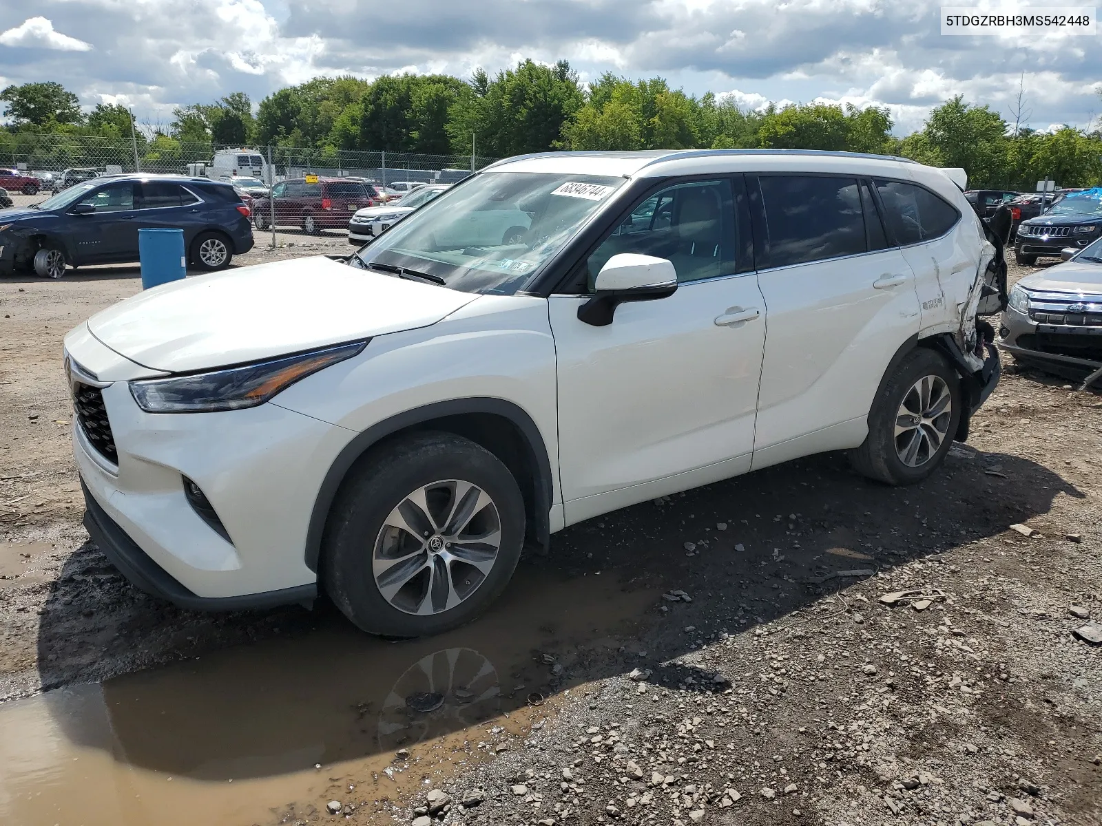 2021 Toyota Highlander Xle VIN: 5TDGZRBH3MS542448 Lot: 68346744