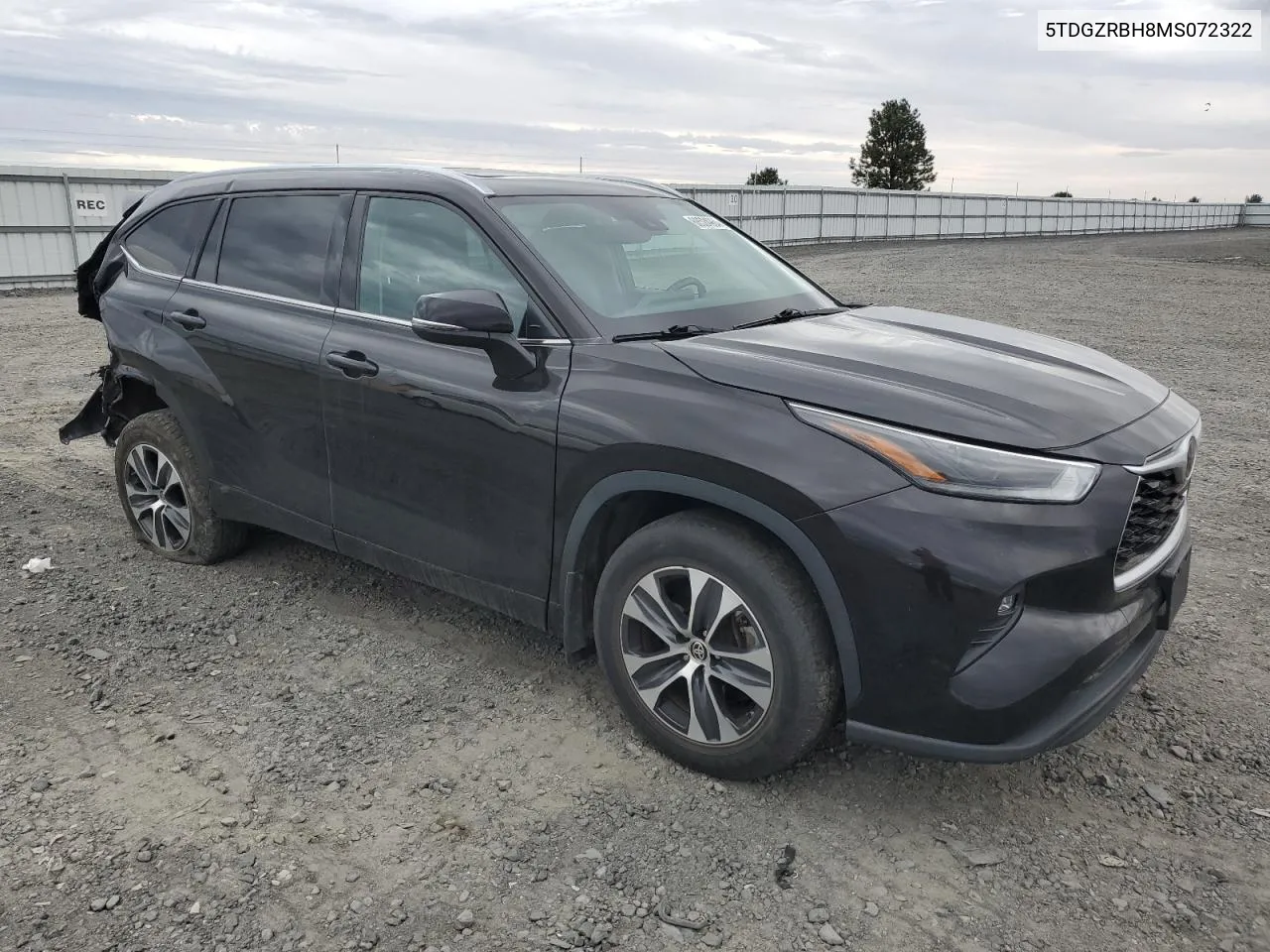 2021 Toyota Highlander Xle VIN: 5TDGZRBH8MS072322 Lot: 68524964