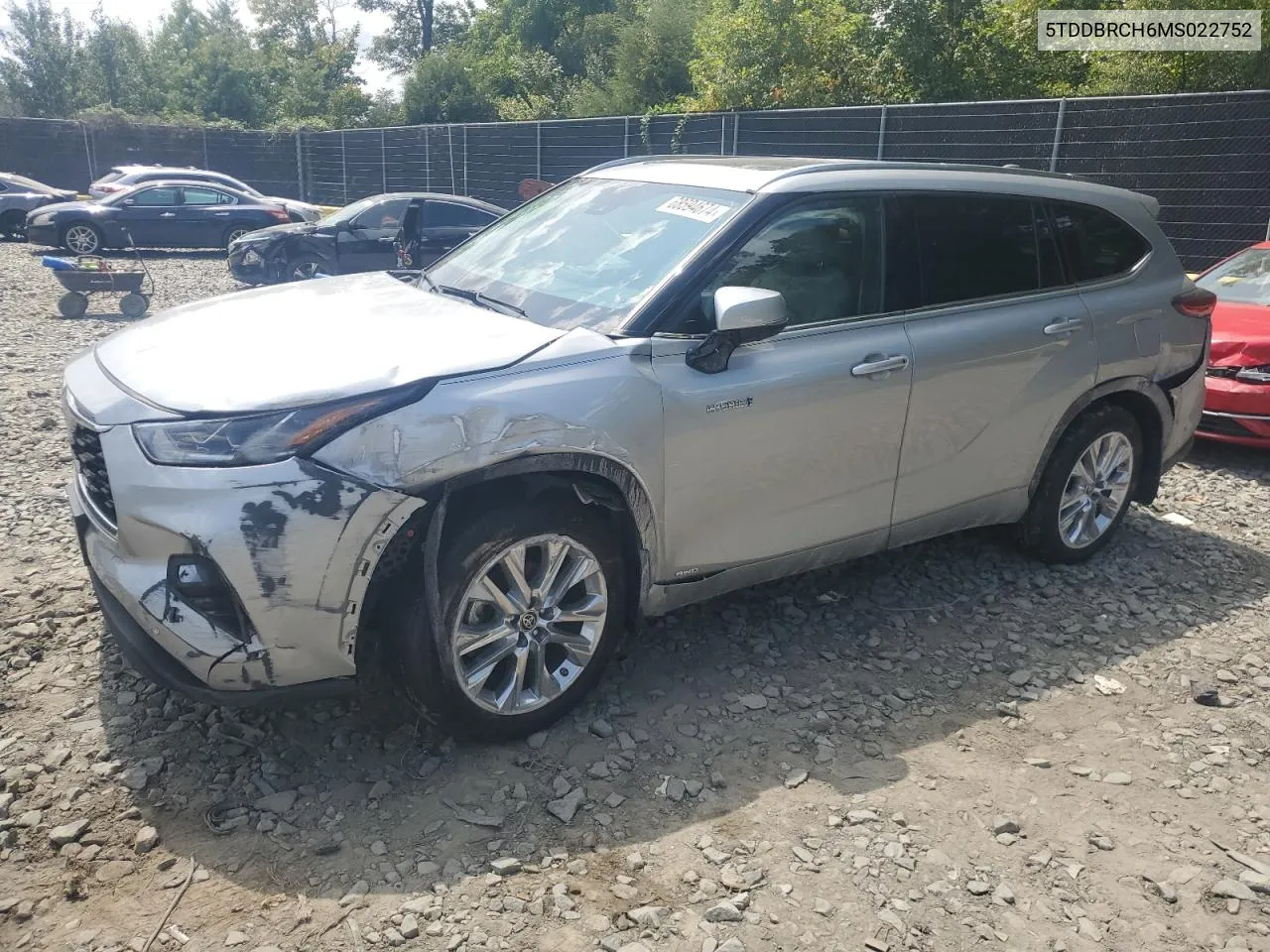 2021 Toyota Highlander Hybrid Limited VIN: 5TDDBRCH6MS022752 Lot: 68594674