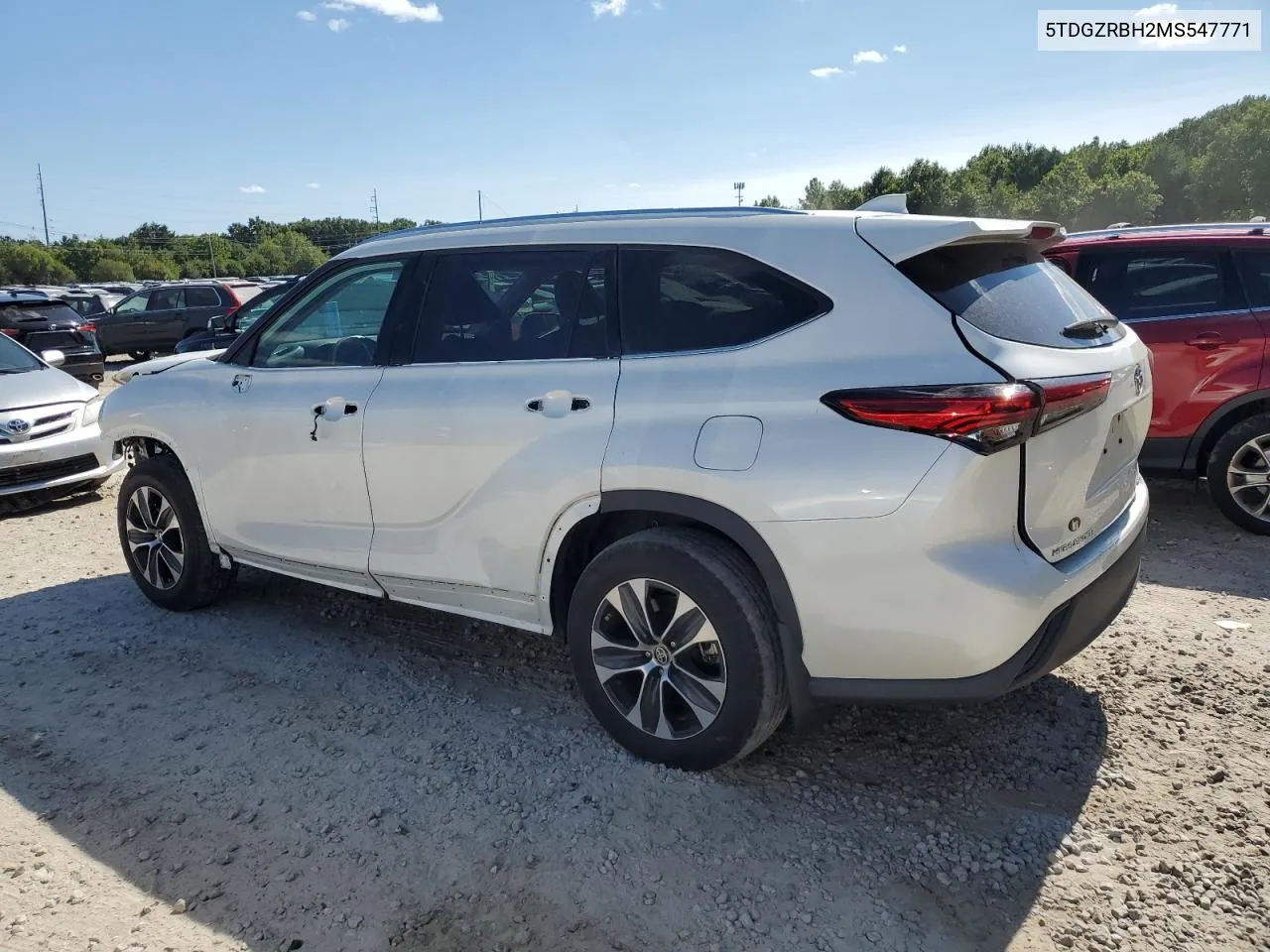 2021 Toyota Highlander Xle VIN: 5TDGZRBH2MS547771 Lot: 69089814