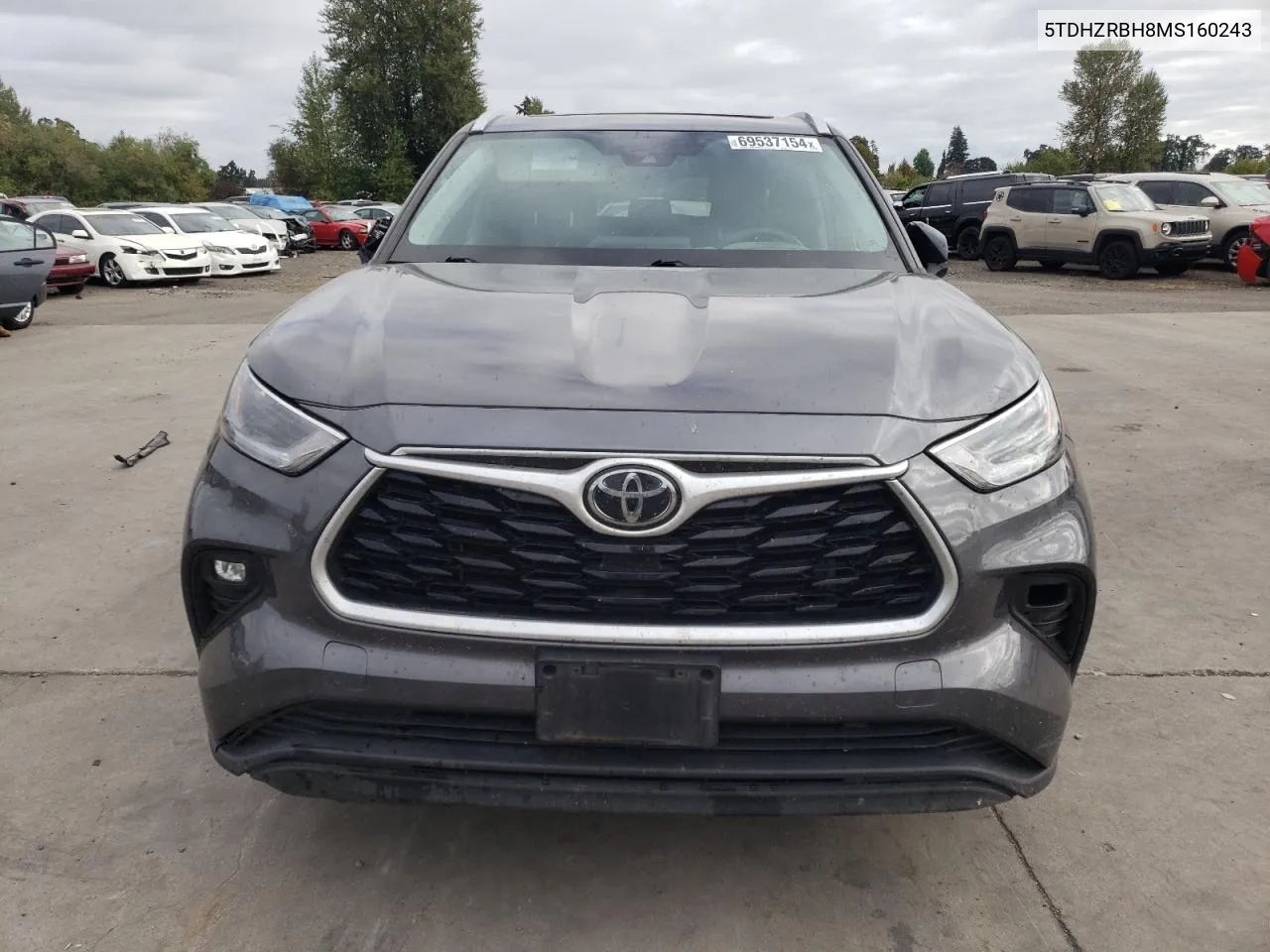 2021 Toyota Highlander Xle VIN: 5TDHZRBH8MS160243 Lot: 69537154