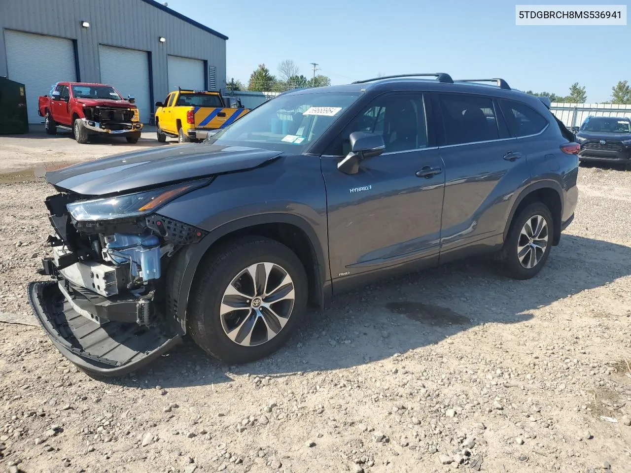 2021 Toyota Highlander Hybrid Xle VIN: 5TDGBRCH8MS536941 Lot: 69668964