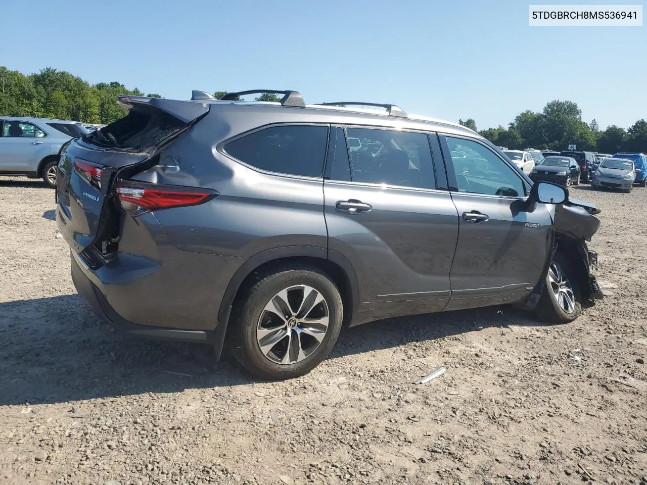 2021 Toyota Highlander Hybrid Xle VIN: 5TDGBRCH8MS536941 Lot: 69668964