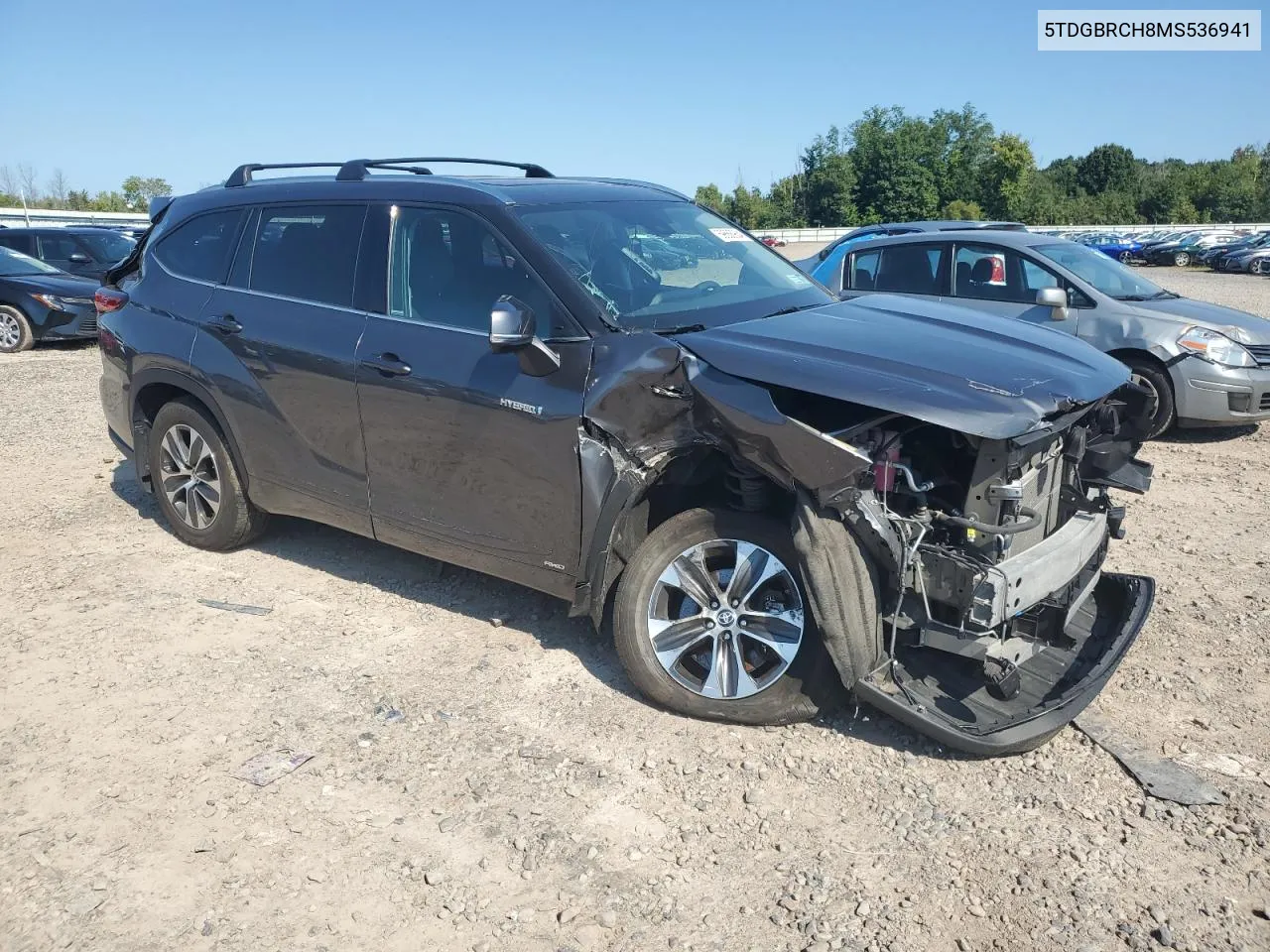 2021 Toyota Highlander Hybrid Xle VIN: 5TDGBRCH8MS536941 Lot: 69668964