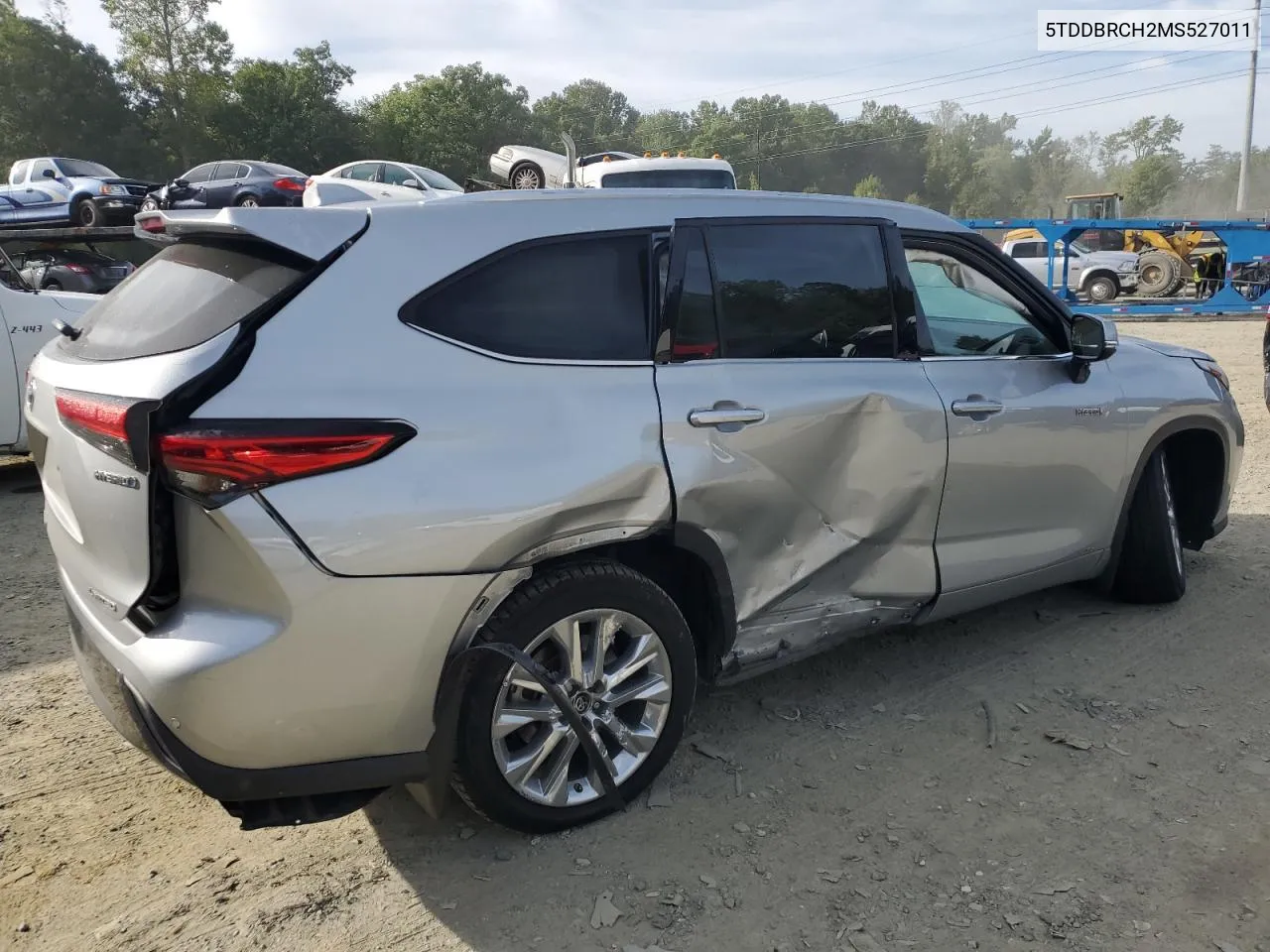 2021 Toyota Highlander Hybrid Limited VIN: 5TDDBRCH2MS527011 Lot: 70215514