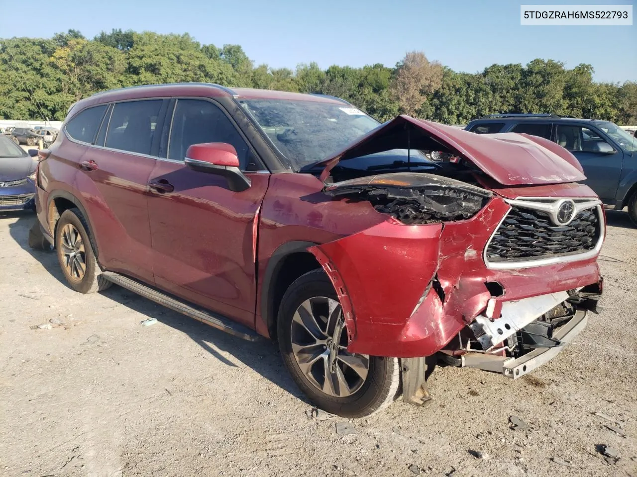 2021 Toyota Highlander Xle VIN: 5TDGZRAH6MS522793 Lot: 70220254