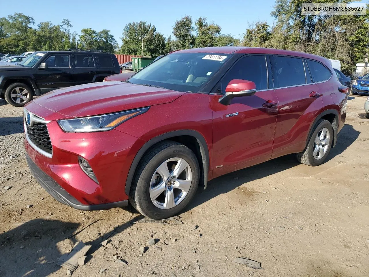 2021 Toyota Highlander Hybrid Le VIN: 5TDBBRCH5MS535627 Lot: 70411184