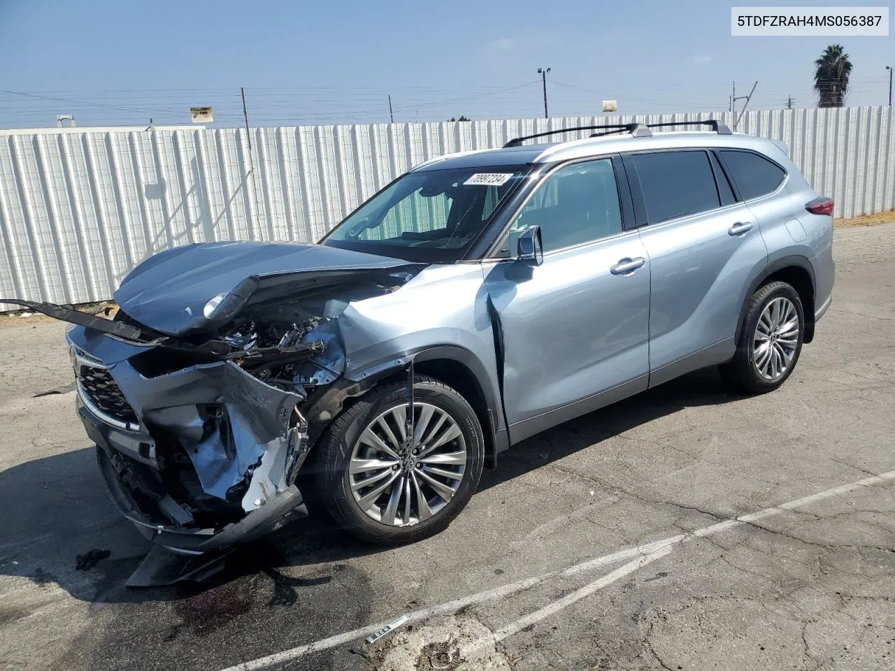 2021 Toyota Highlander Platinum VIN: 5TDFZRAH4MS056387 Lot: 70997234