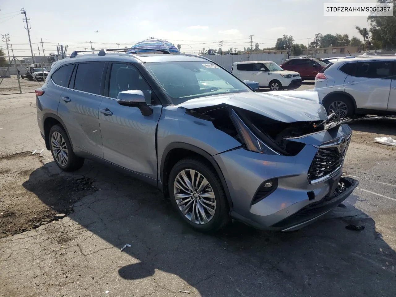 2021 Toyota Highlander Platinum VIN: 5TDFZRAH4MS056387 Lot: 70997234