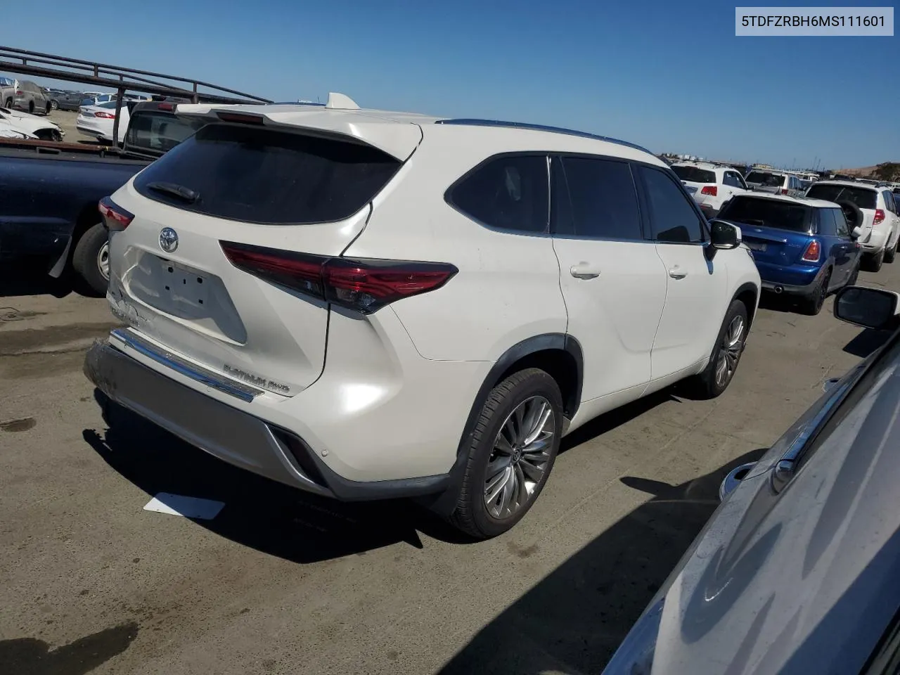 2021 Toyota Highlander Platinum VIN: 5TDFZRBH6MS111601 Lot: 71126364