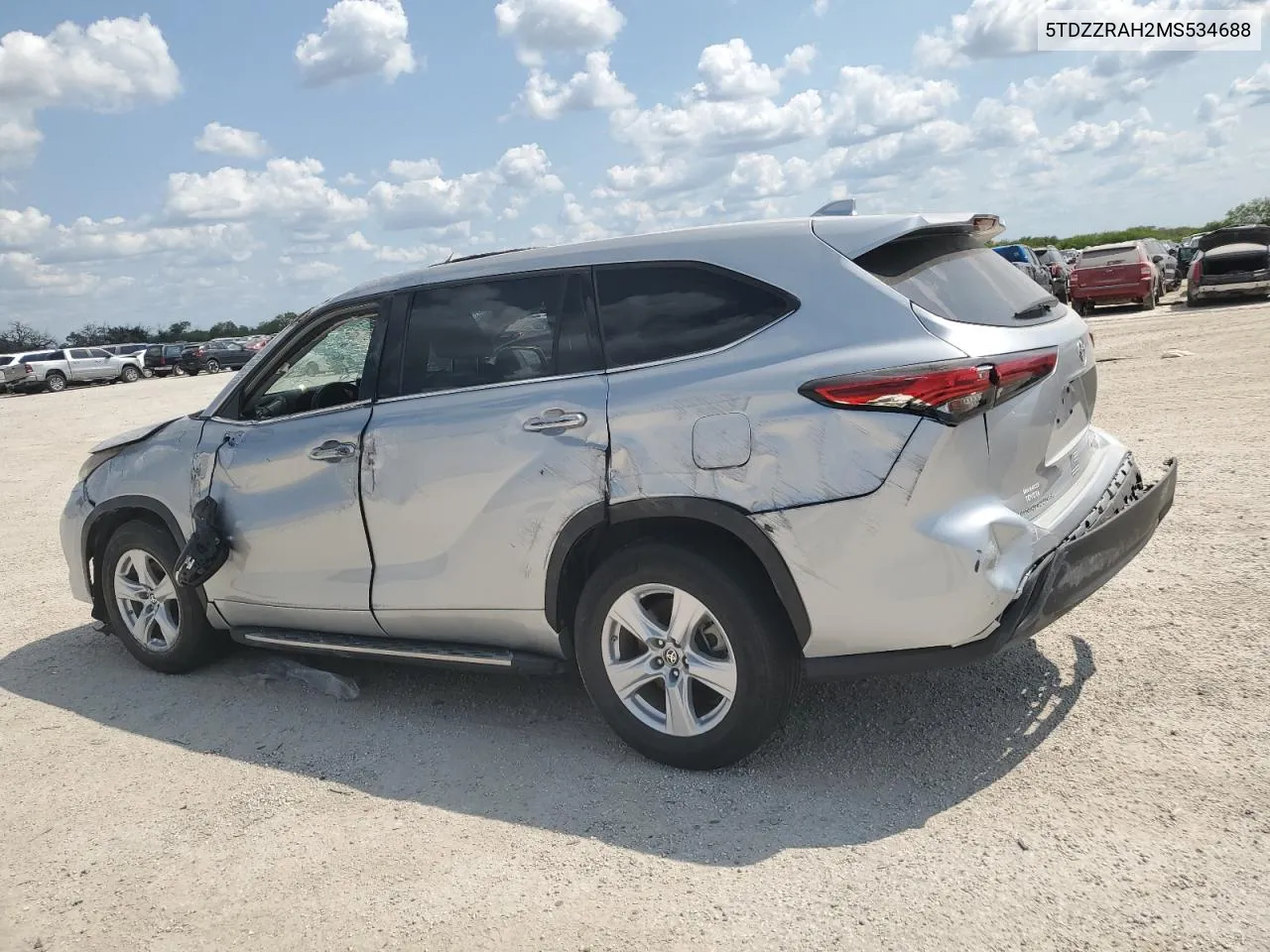 2021 Toyota Highlander L VIN: 5TDZZRAH2MS534688 Lot: 71526124