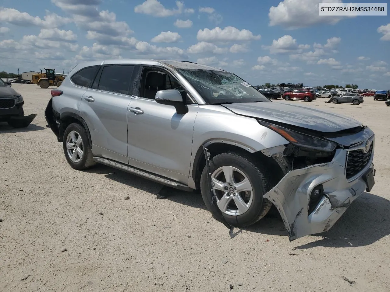 2021 Toyota Highlander L VIN: 5TDZZRAH2MS534688 Lot: 71526124