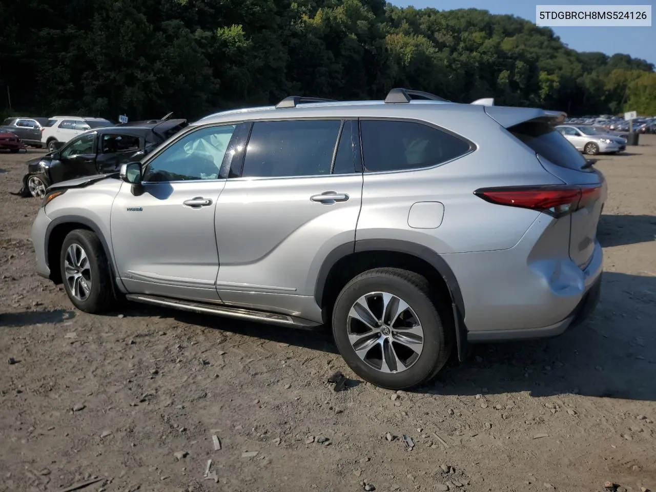 2021 Toyota Highlander Hybrid Xle VIN: 5TDGBRCH8MS524126 Lot: 71526234