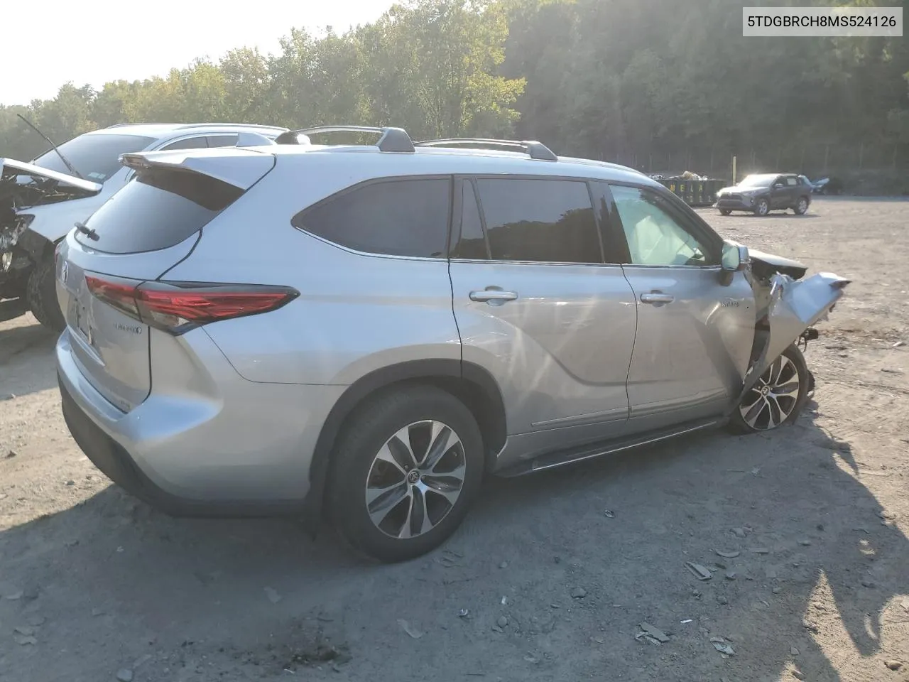 2021 Toyota Highlander Hybrid Xle VIN: 5TDGBRCH8MS524126 Lot: 71526234