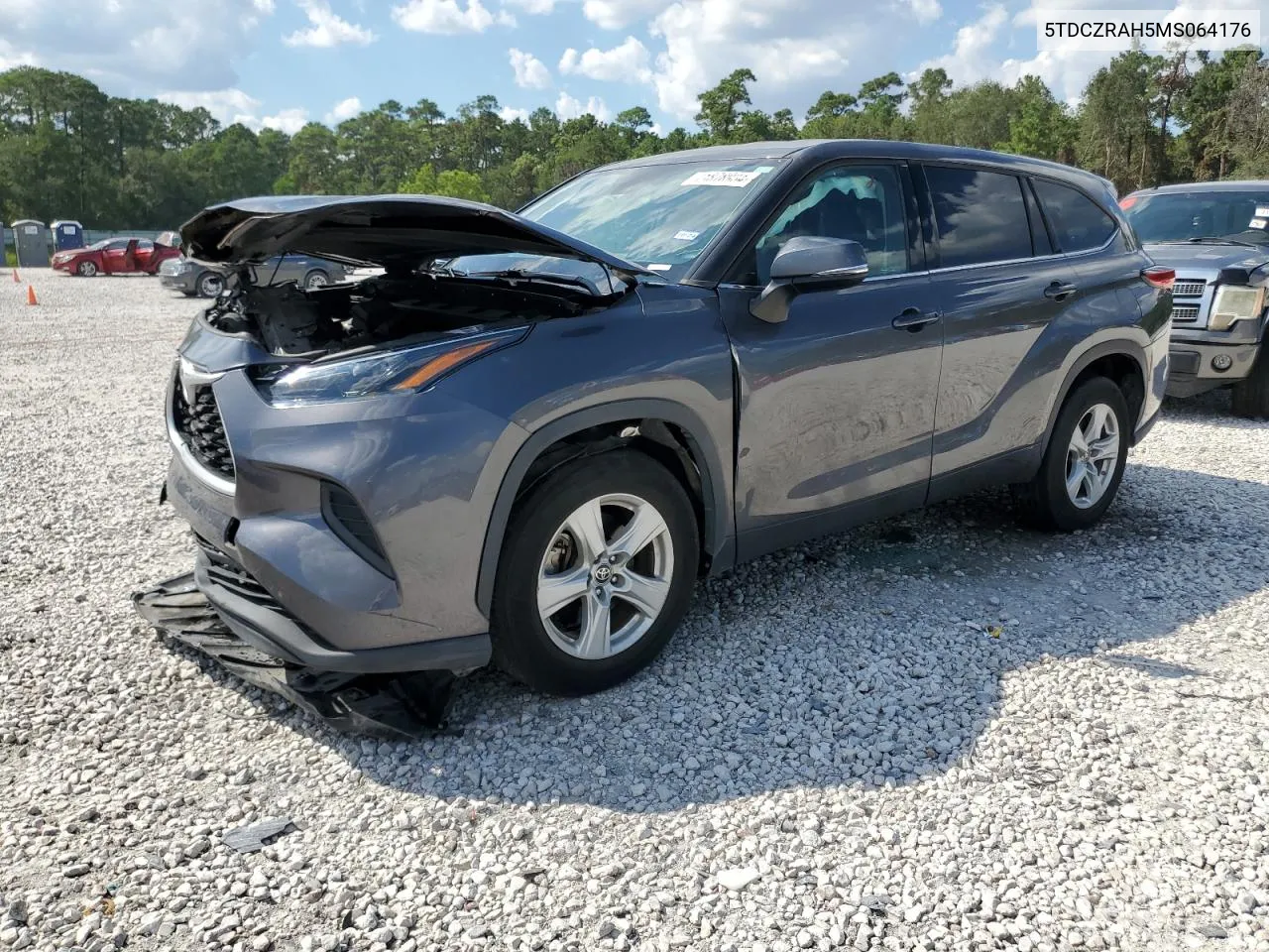 2021 Toyota Highlander L VIN: 5TDCZRAH5MS064176 Lot: 71878934