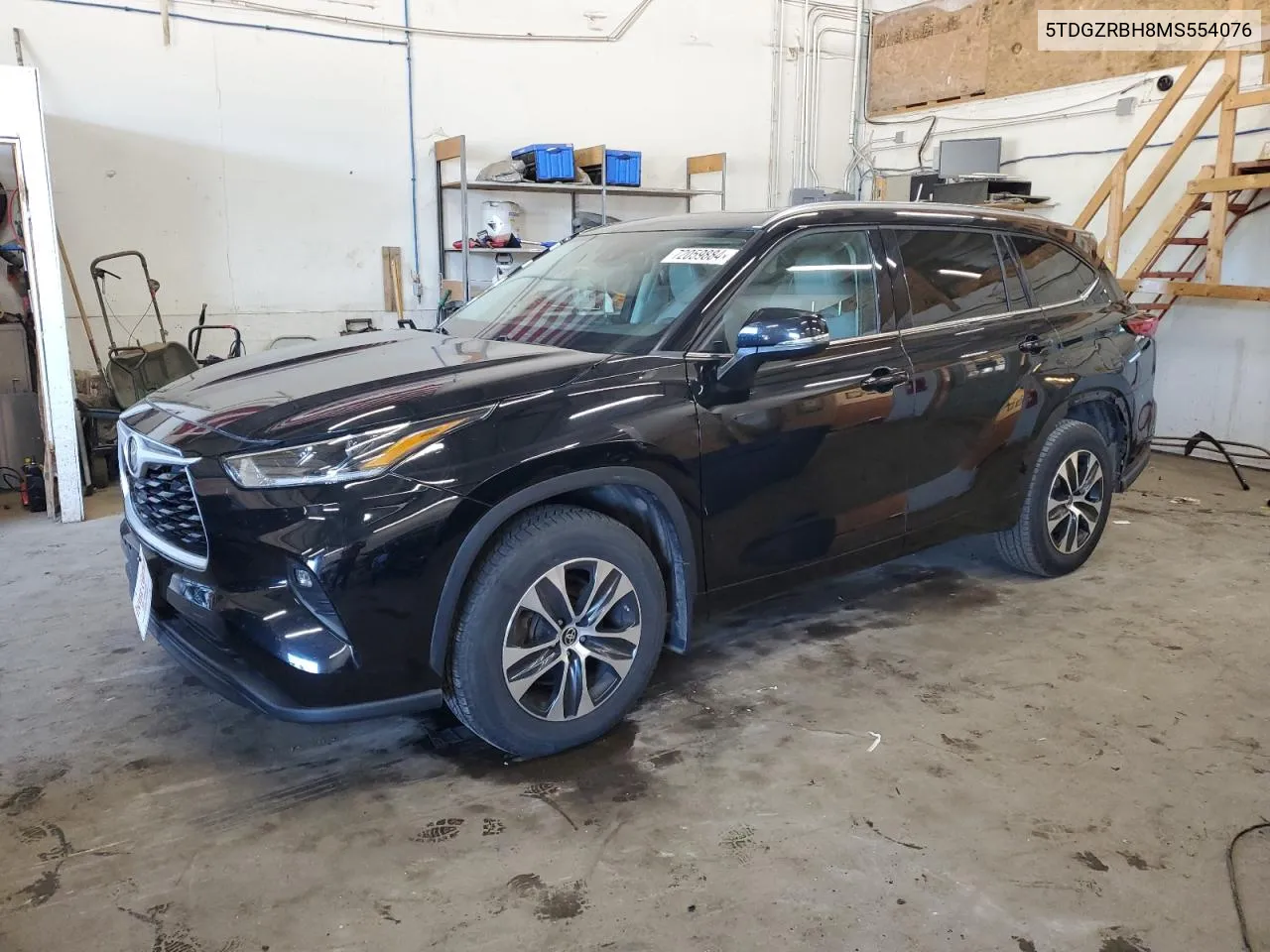 2021 Toyota Highlander Xle VIN: 5TDGZRBH8MS554076 Lot: 72059884