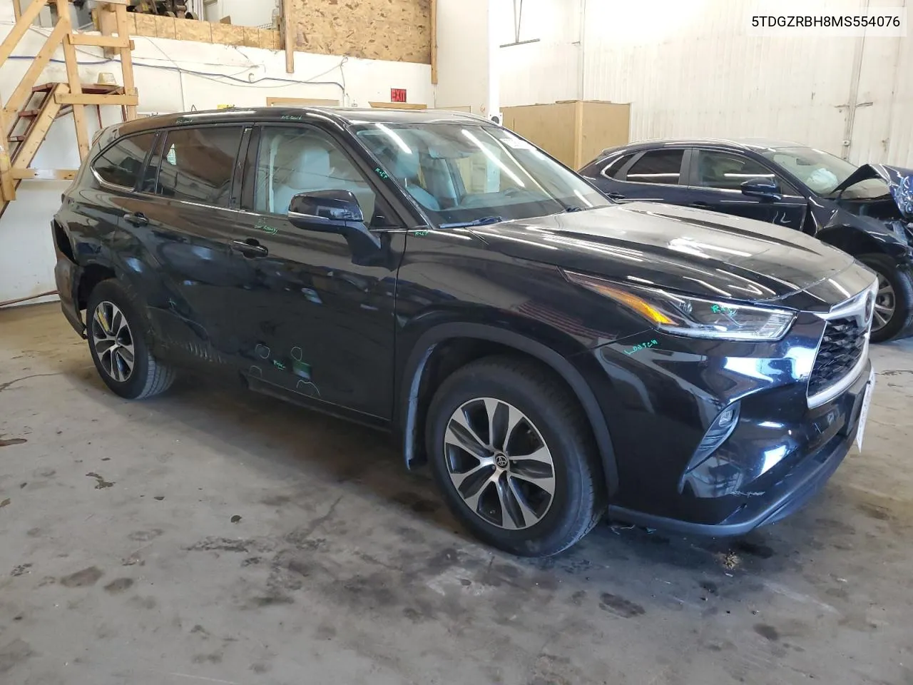 2021 Toyota Highlander Xle VIN: 5TDGZRBH8MS554076 Lot: 72059884