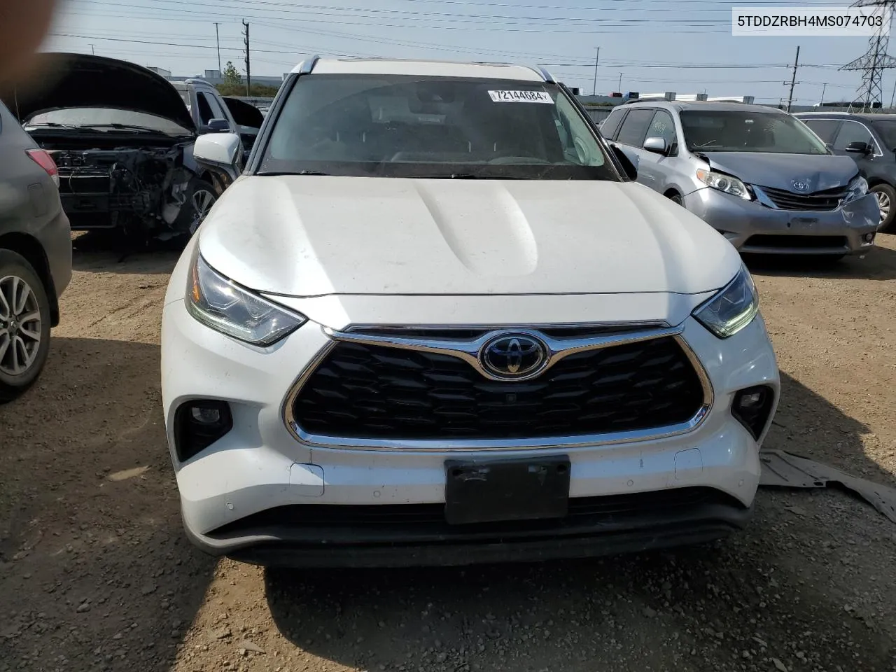 2021 Toyota Highlander Limited VIN: 5TDDZRBH4MS074703 Lot: 72144684