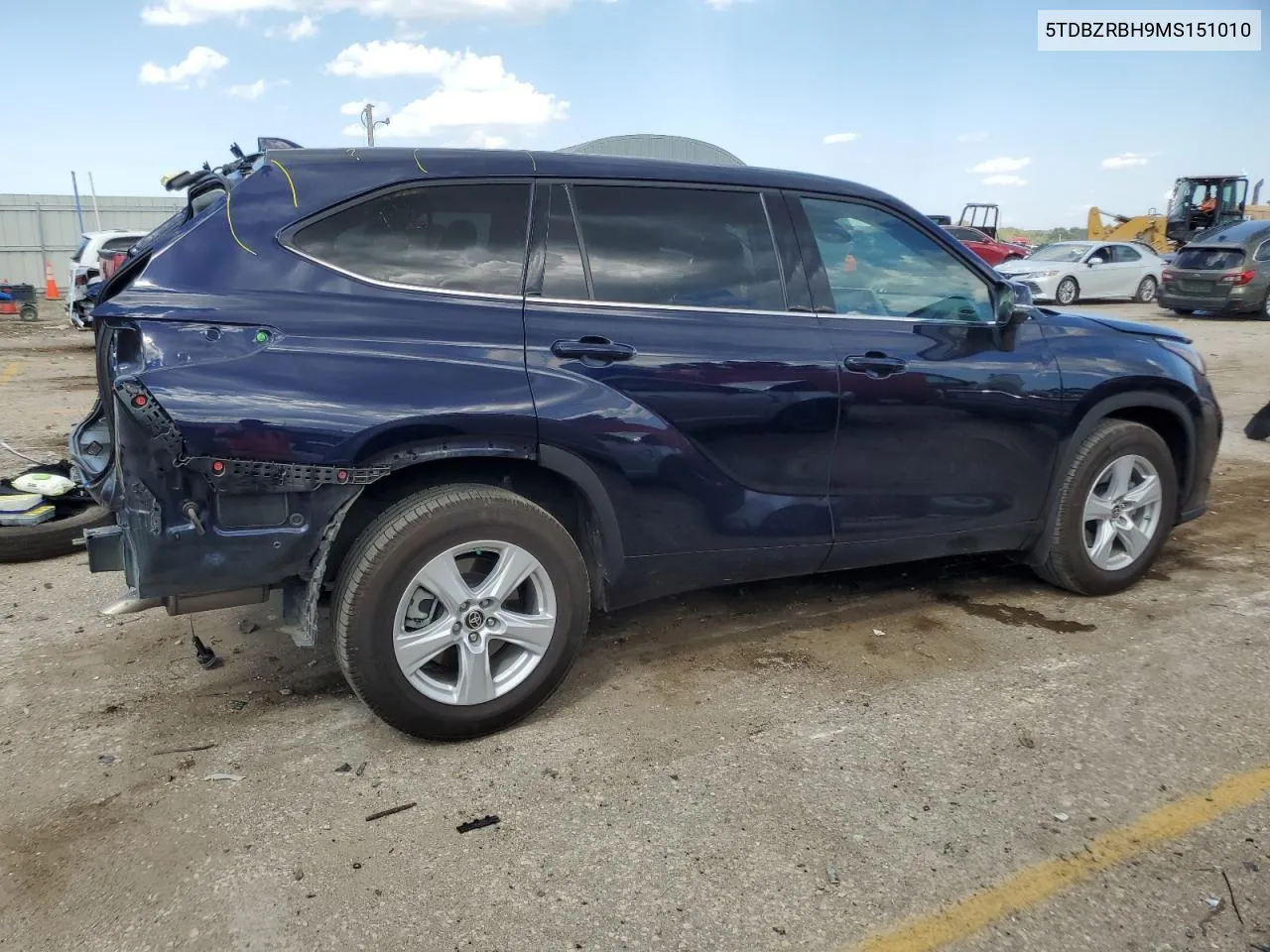 2021 Toyota Highlander L VIN: 5TDBZRBH9MS151010 Lot: 72331514