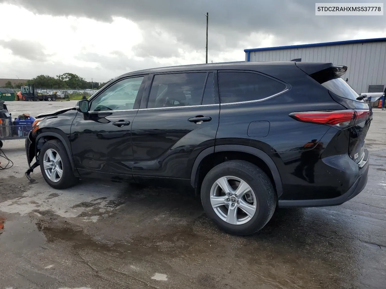 2021 Toyota Highlander L VIN: 5TDCZRAHXMS537778 Lot: 72822424