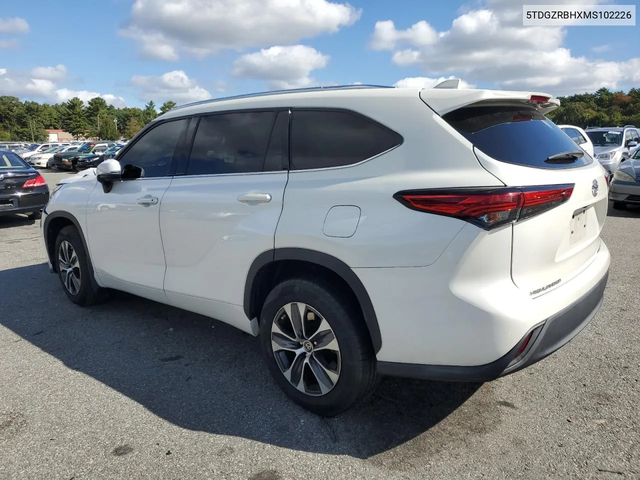 2021 Toyota Highlander Xle VIN: 5TDGZRBHXMS102226 Lot: 73477524