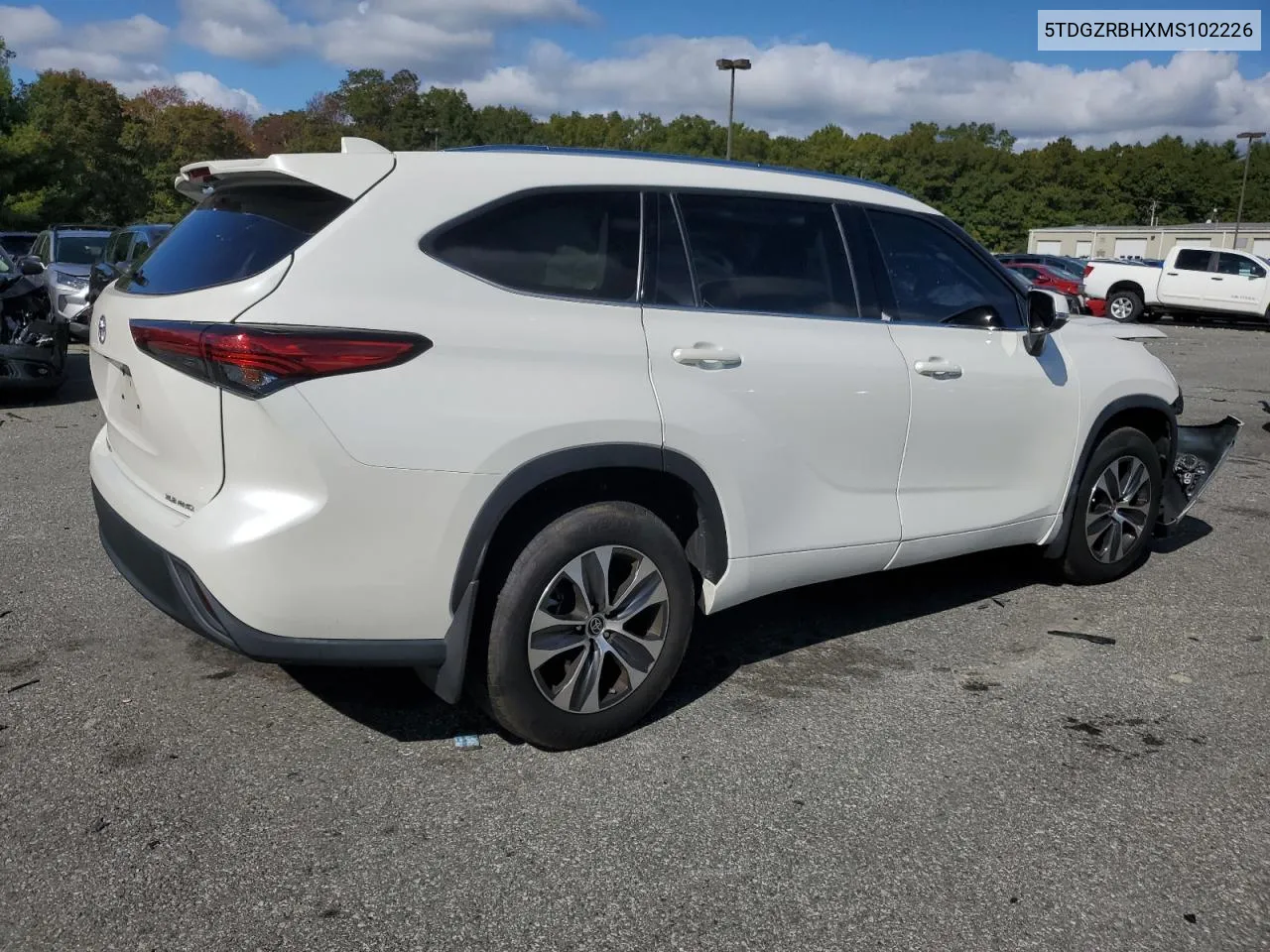 2021 Toyota Highlander Xle VIN: 5TDGZRBHXMS102226 Lot: 73477524