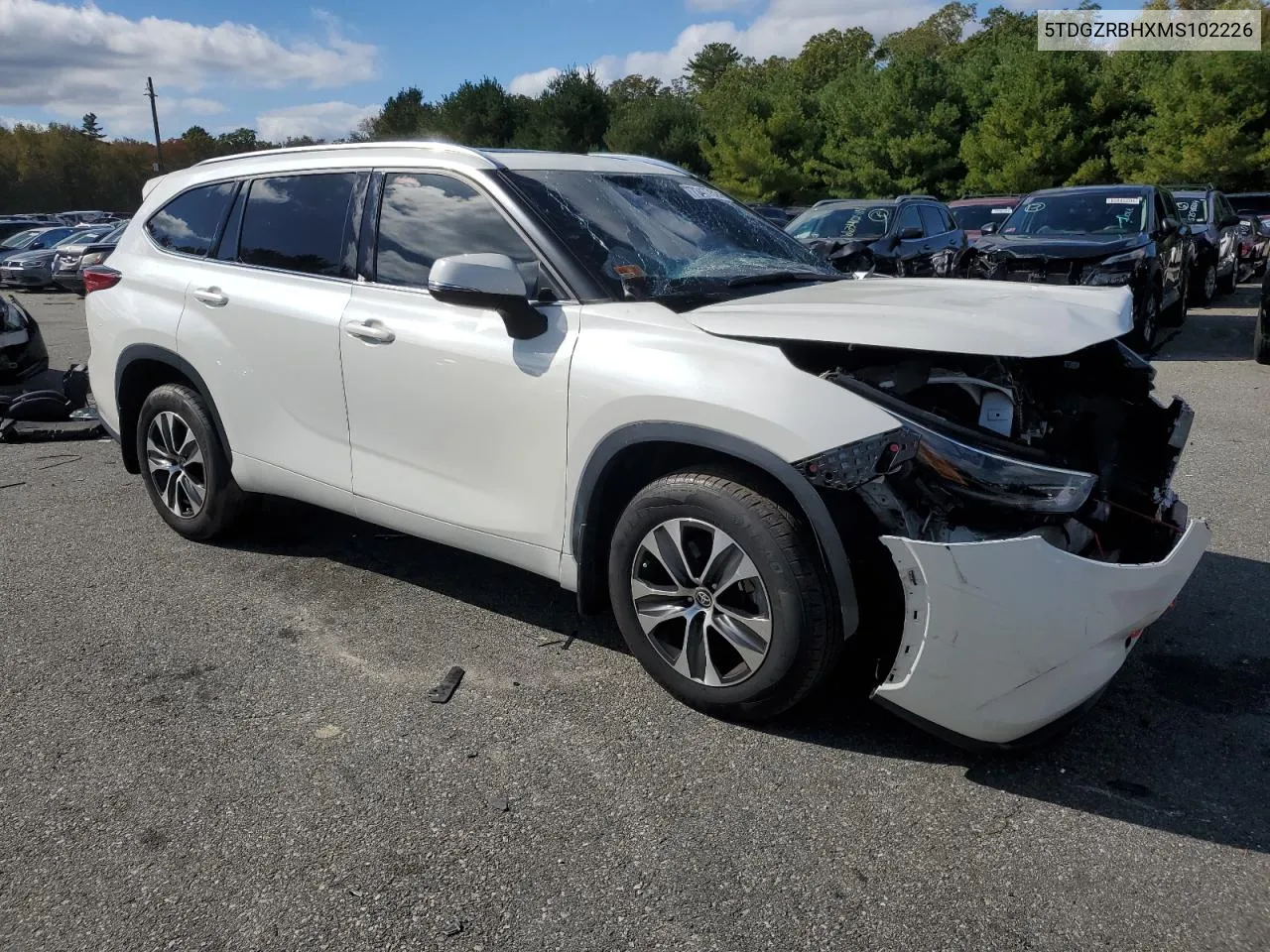 2021 Toyota Highlander Xle VIN: 5TDGZRBHXMS102226 Lot: 73477524