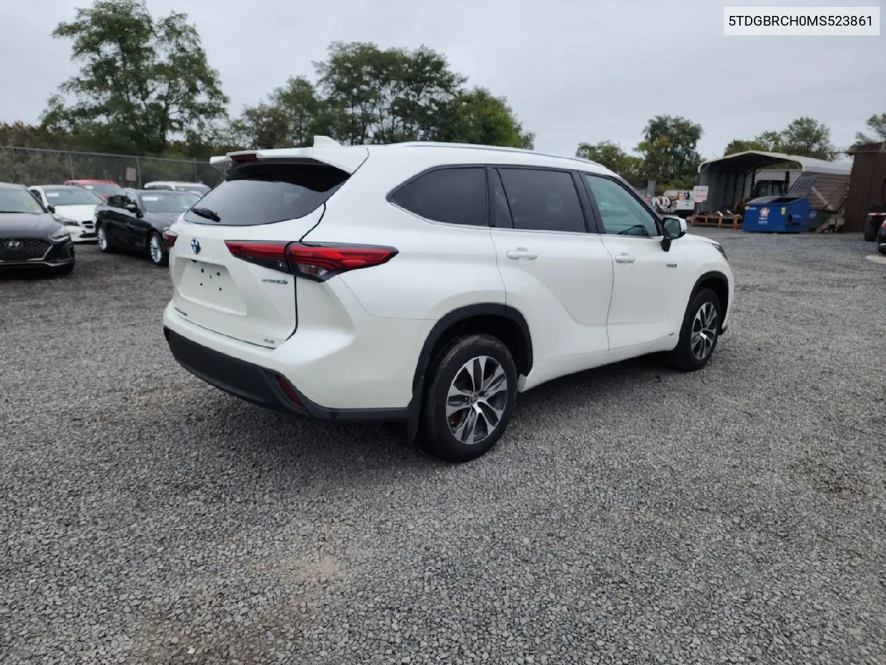 2021 Toyota Highlander Hybrid Xle VIN: 5TDGBRCH0MS523861 Lot: 73509784