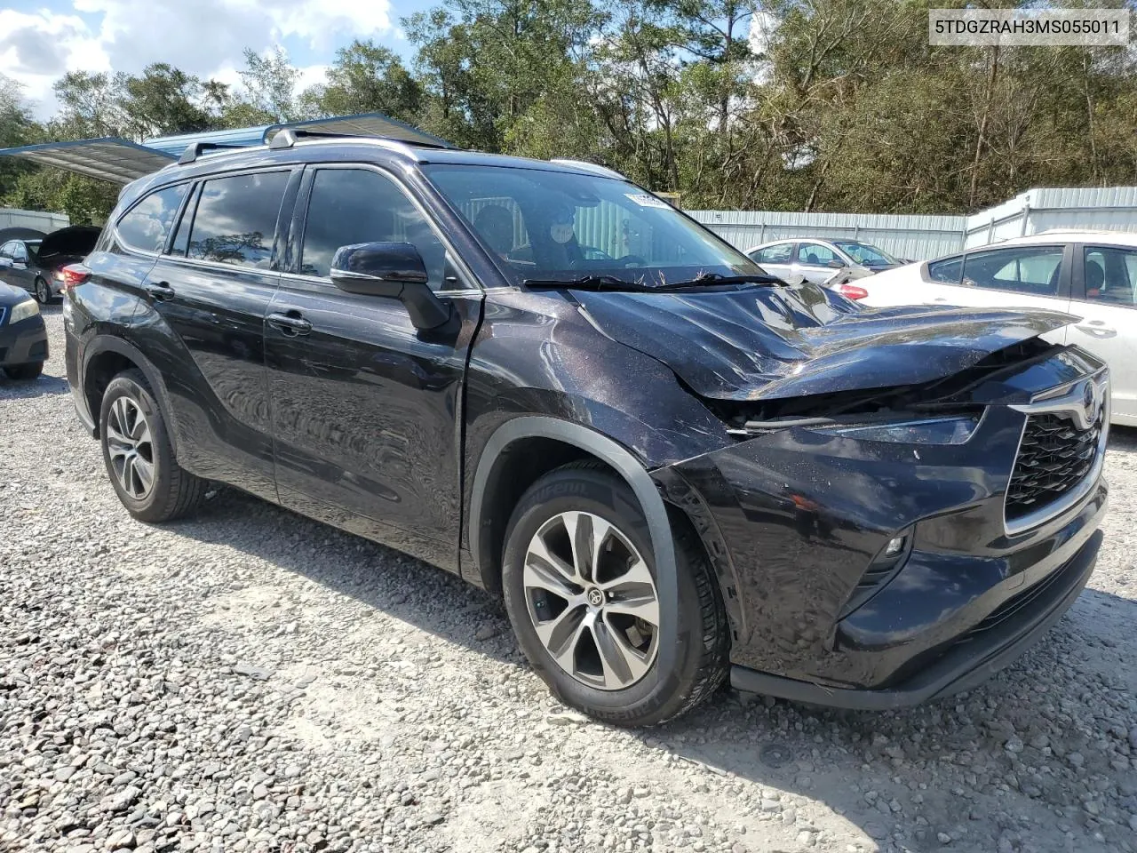 2021 Toyota Highlander Xle VIN: 5TDGZRAH3MS055011 Lot: 73658544