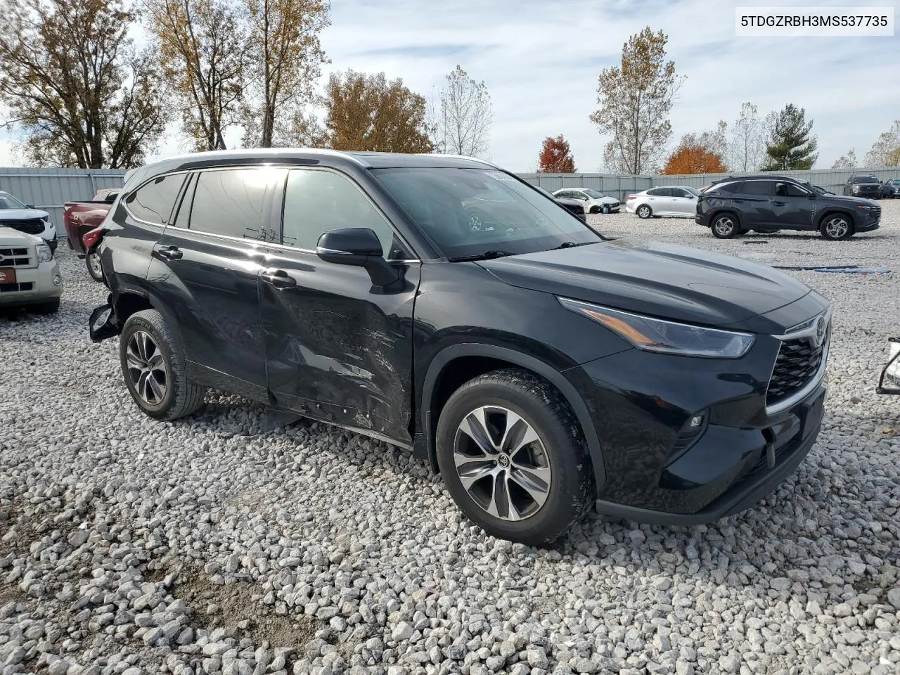 2021 Toyota Highlander Xle VIN: 5TDGZRBH3MS537735 Lot: 73664894