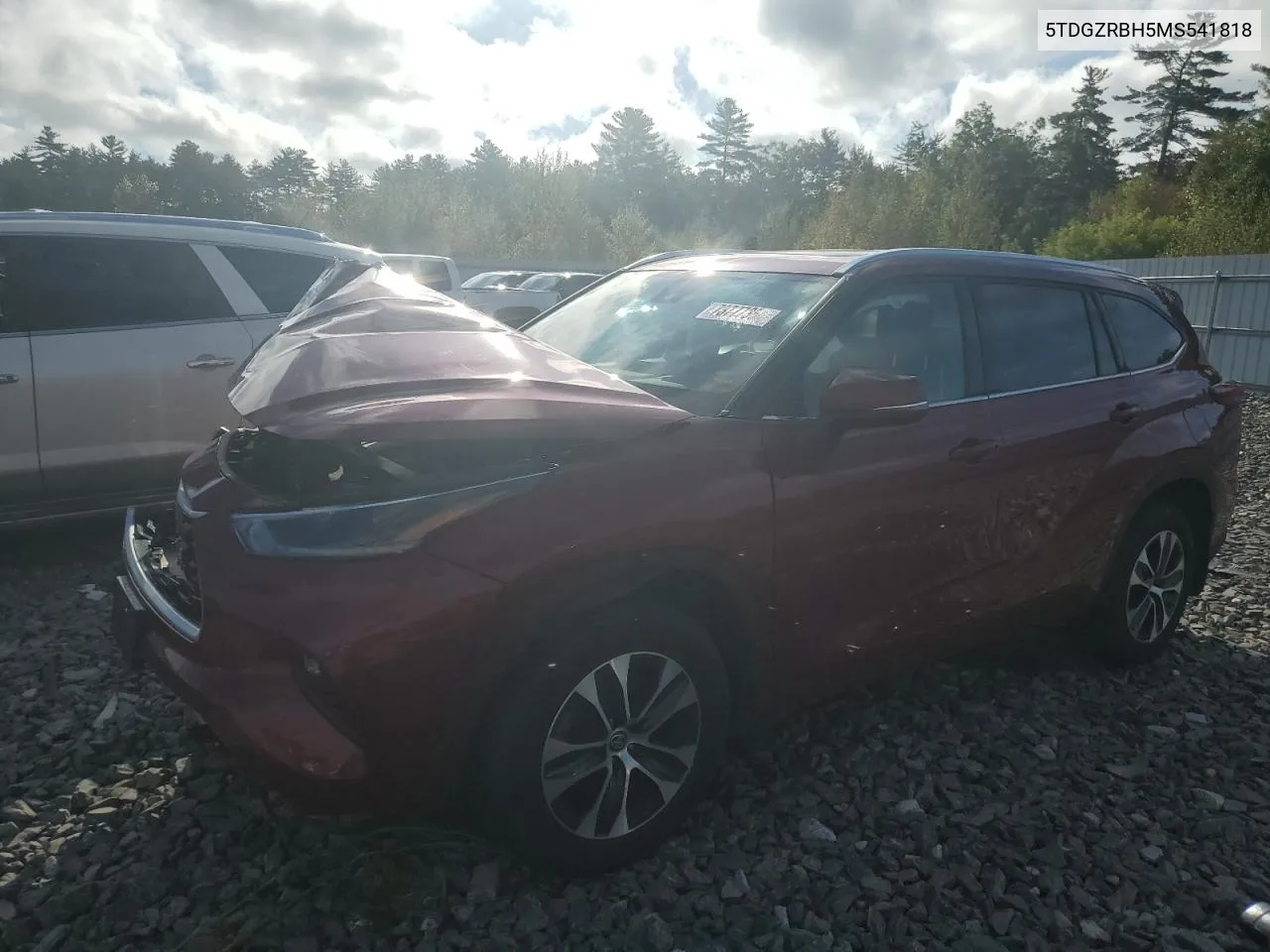 2021 Toyota Highlander Xle VIN: 5TDGZRBH5MS541818 Lot: 73777354