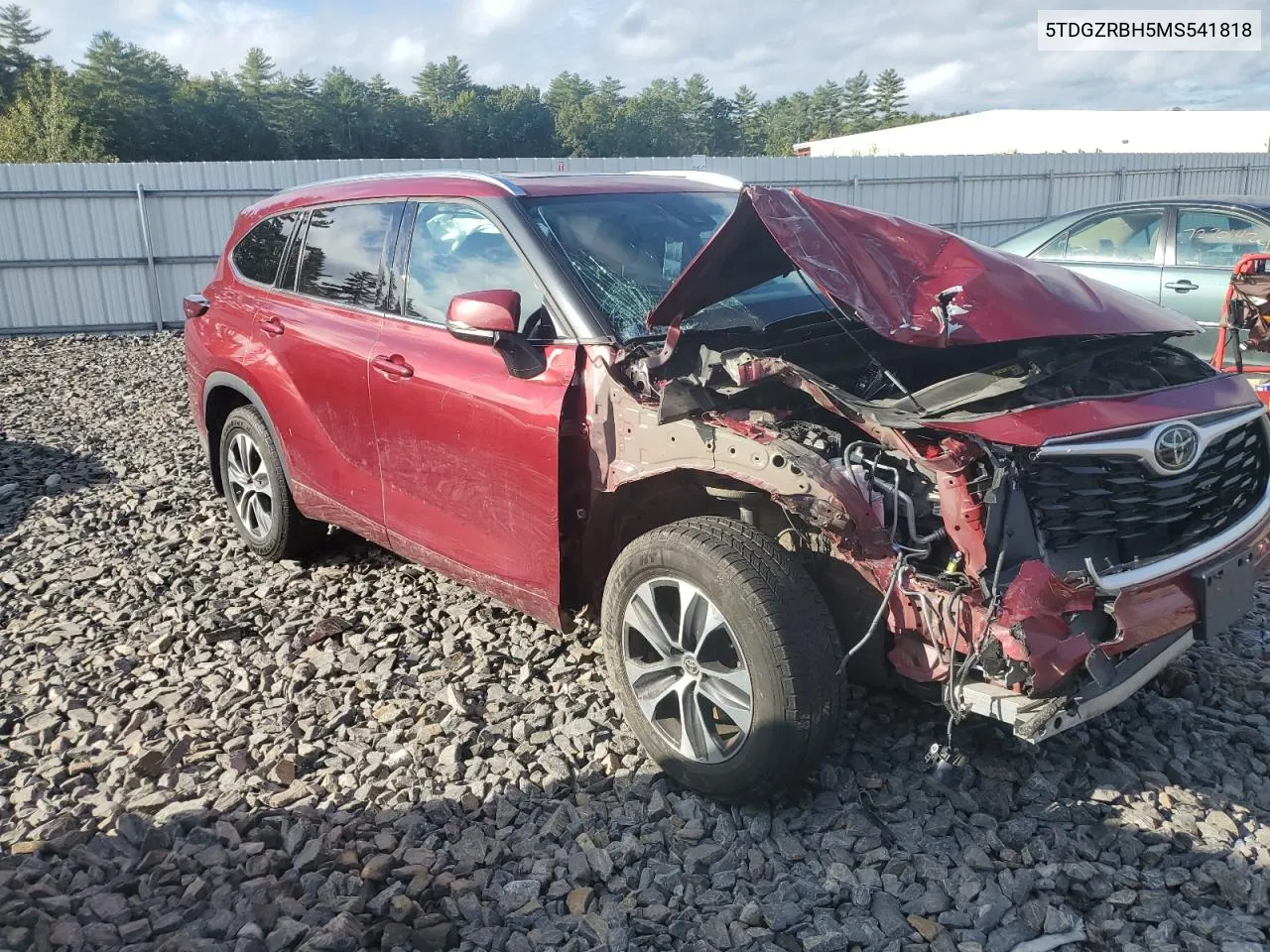 2021 Toyota Highlander Xle VIN: 5TDGZRBH5MS541818 Lot: 73777354