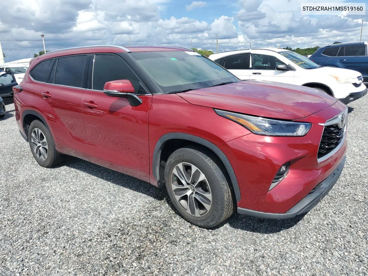 2021 Toyota Highlander Xle VIN: 5TDHZRAH1MS519160 Lot: 74034294