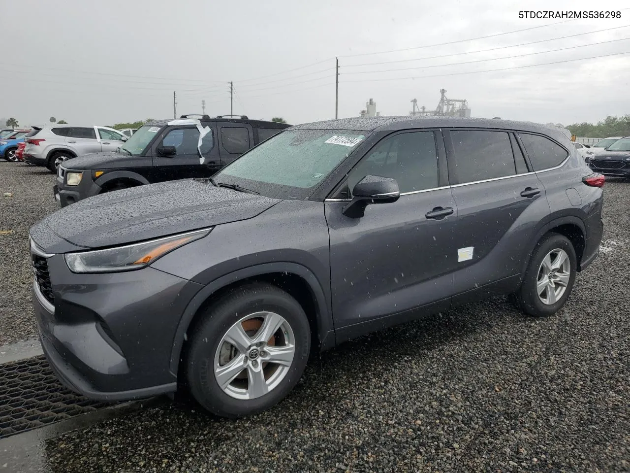 2021 Toyota Highlander L VIN: 5TDCZRAH2MS536298 Lot: 74172594