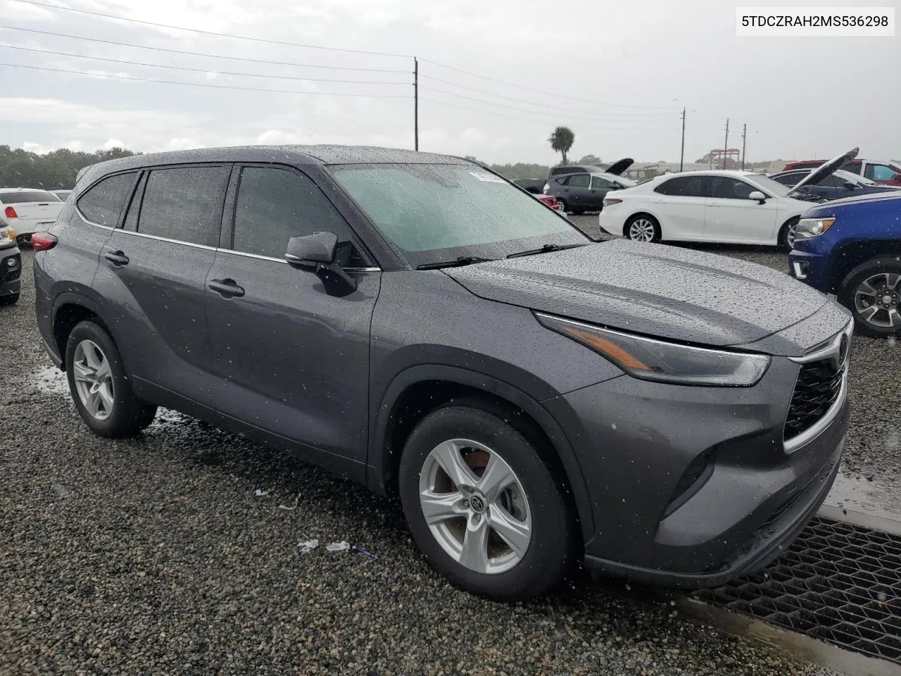 2021 Toyota Highlander L VIN: 5TDCZRAH2MS536298 Lot: 74172594