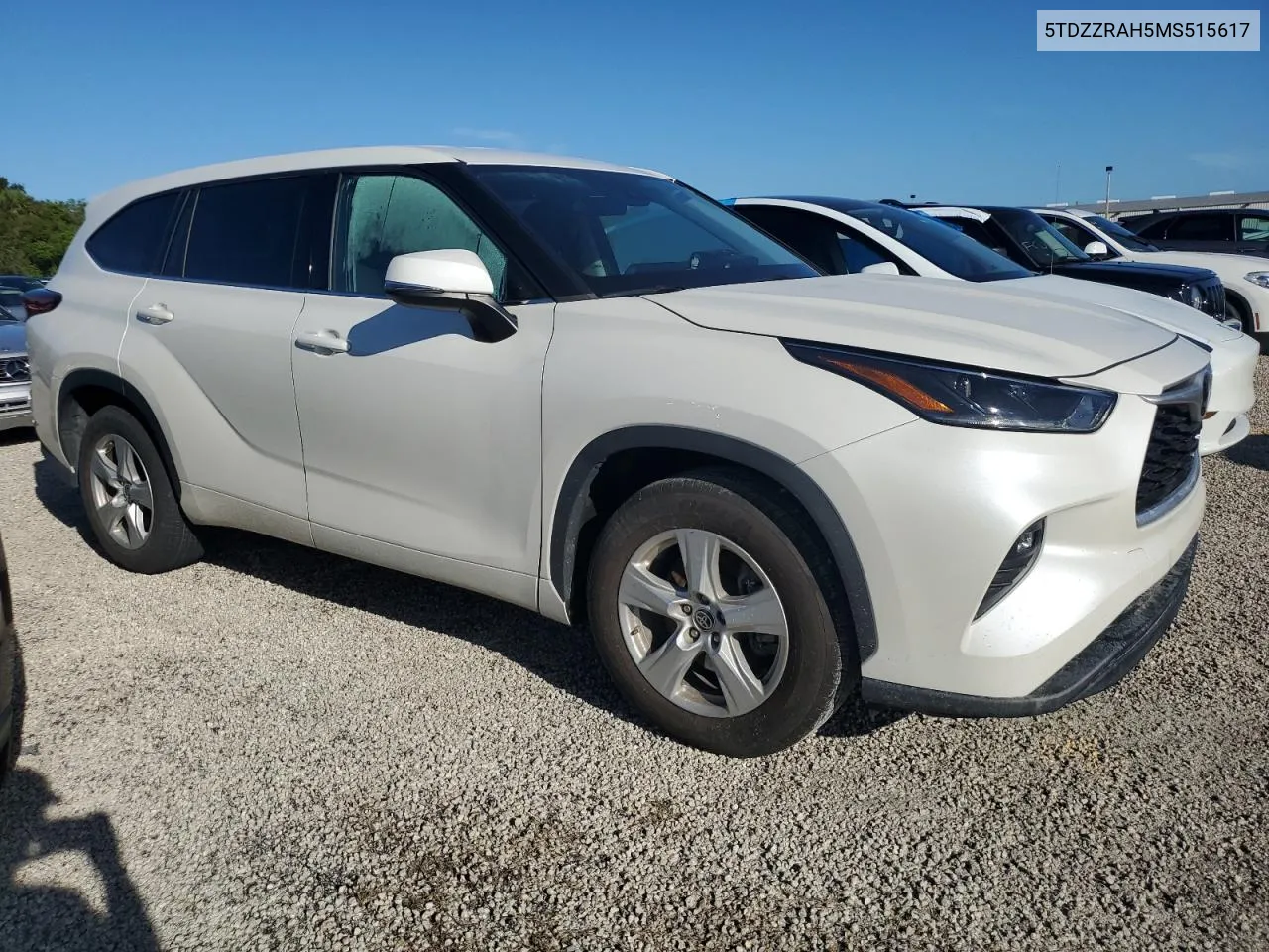 2021 Toyota Highlander L VIN: 5TDZZRAH5MS515617 Lot: 74264454