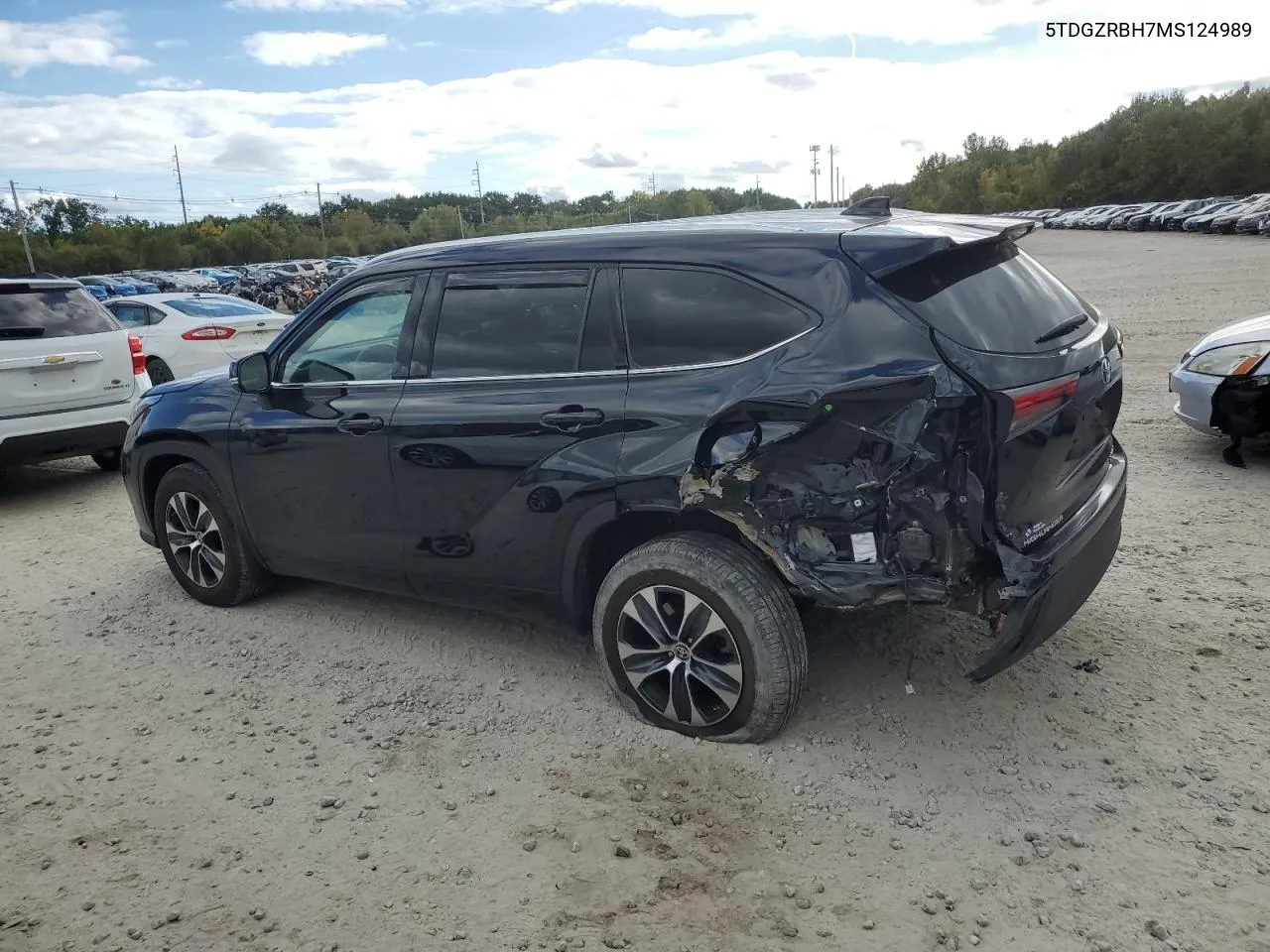 2021 Toyota Highlander Xle VIN: 5TDGZRBH7MS124989 Lot: 74277674