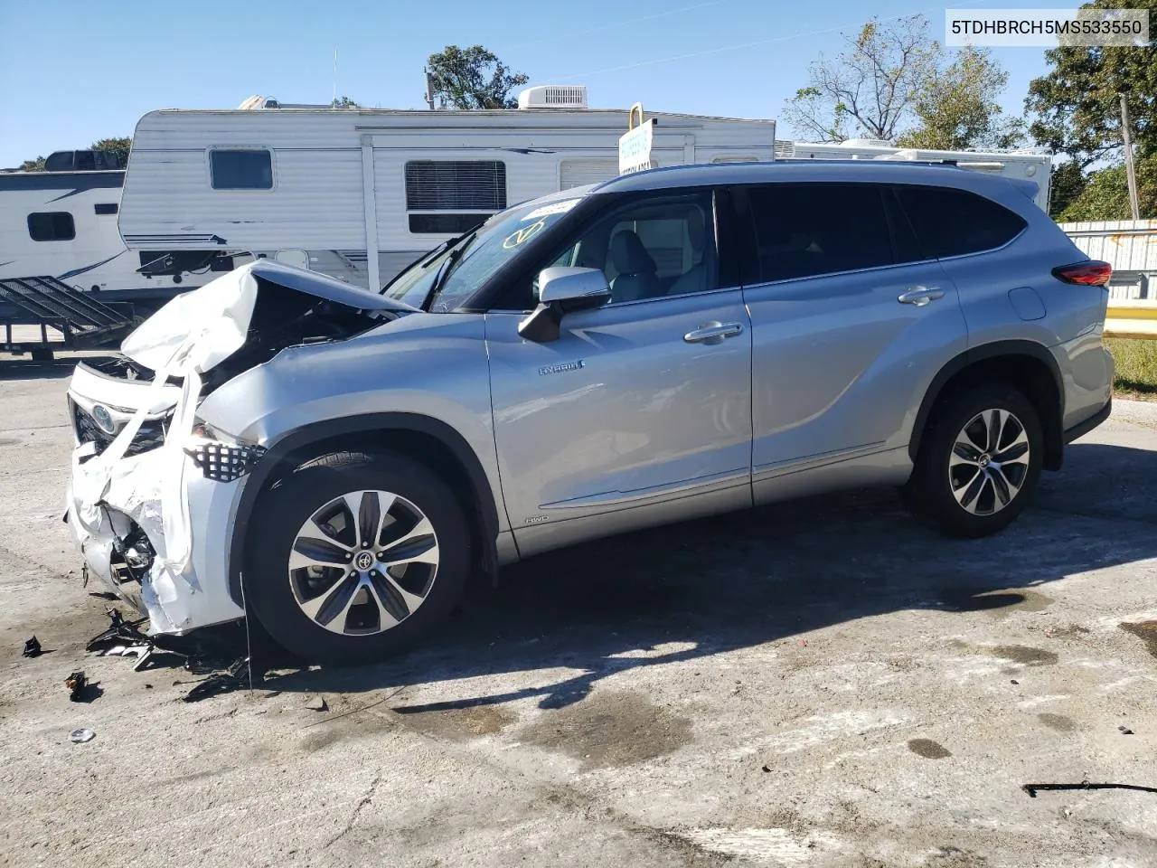 2021 Toyota Highlander Hybrid Xle VIN: 5TDHBRCH5MS533550 Lot: 74472244