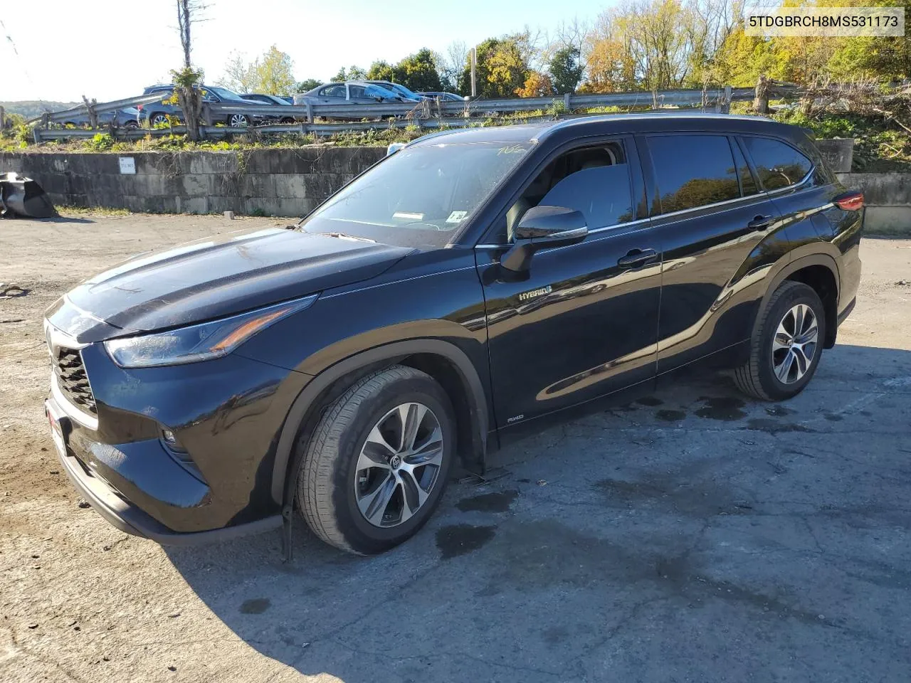 2021 Toyota Highlander Hybrid Xle VIN: 5TDGBRCH8MS531173 Lot: 74919524