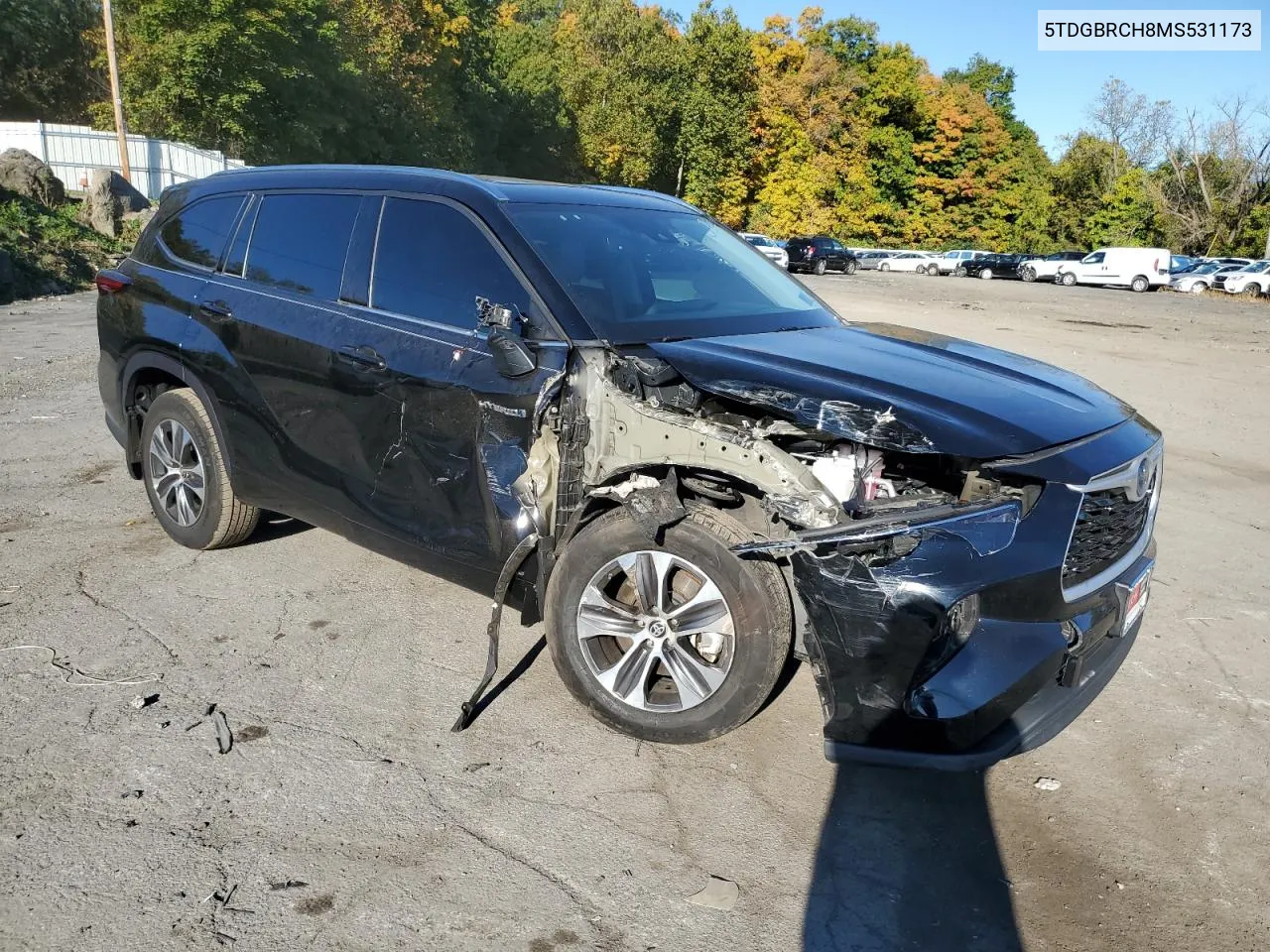 2021 Toyota Highlander Hybrid Xle VIN: 5TDGBRCH8MS531173 Lot: 74919524